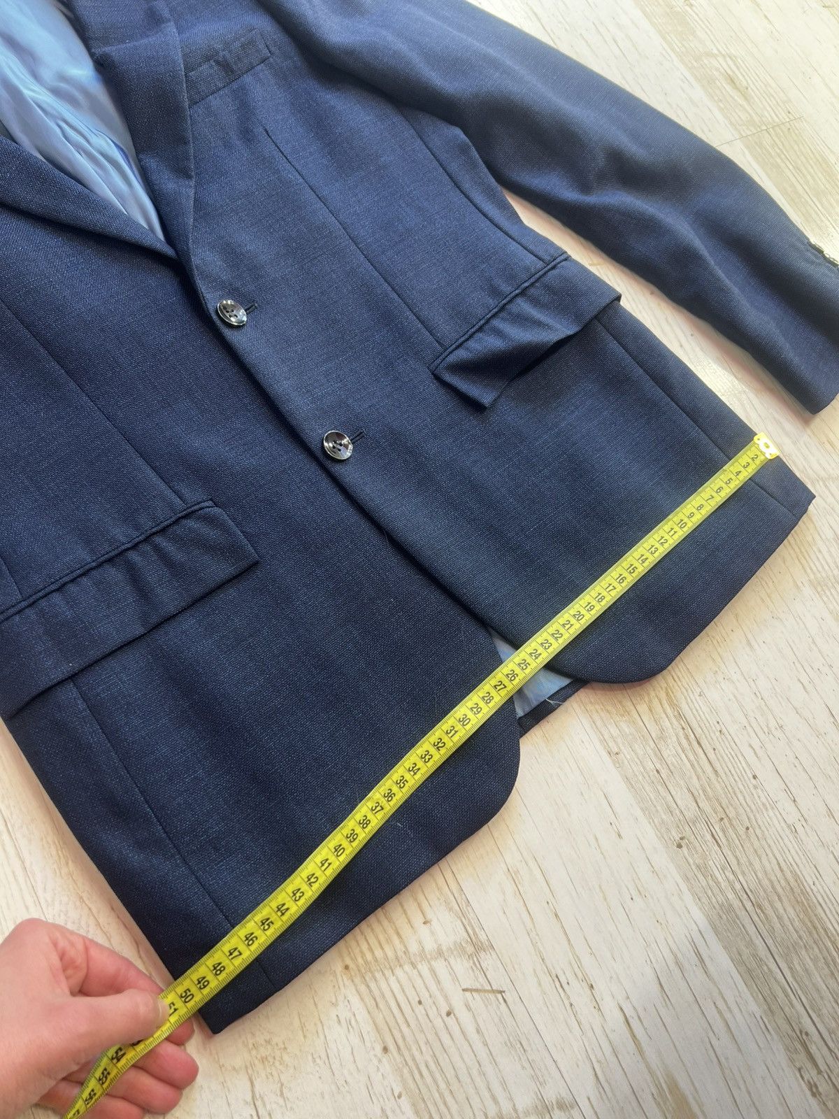 DKNY DKNY Blue Wool Blazer Size 48 Classic Tailored Size 38S - 12 Thumbnail