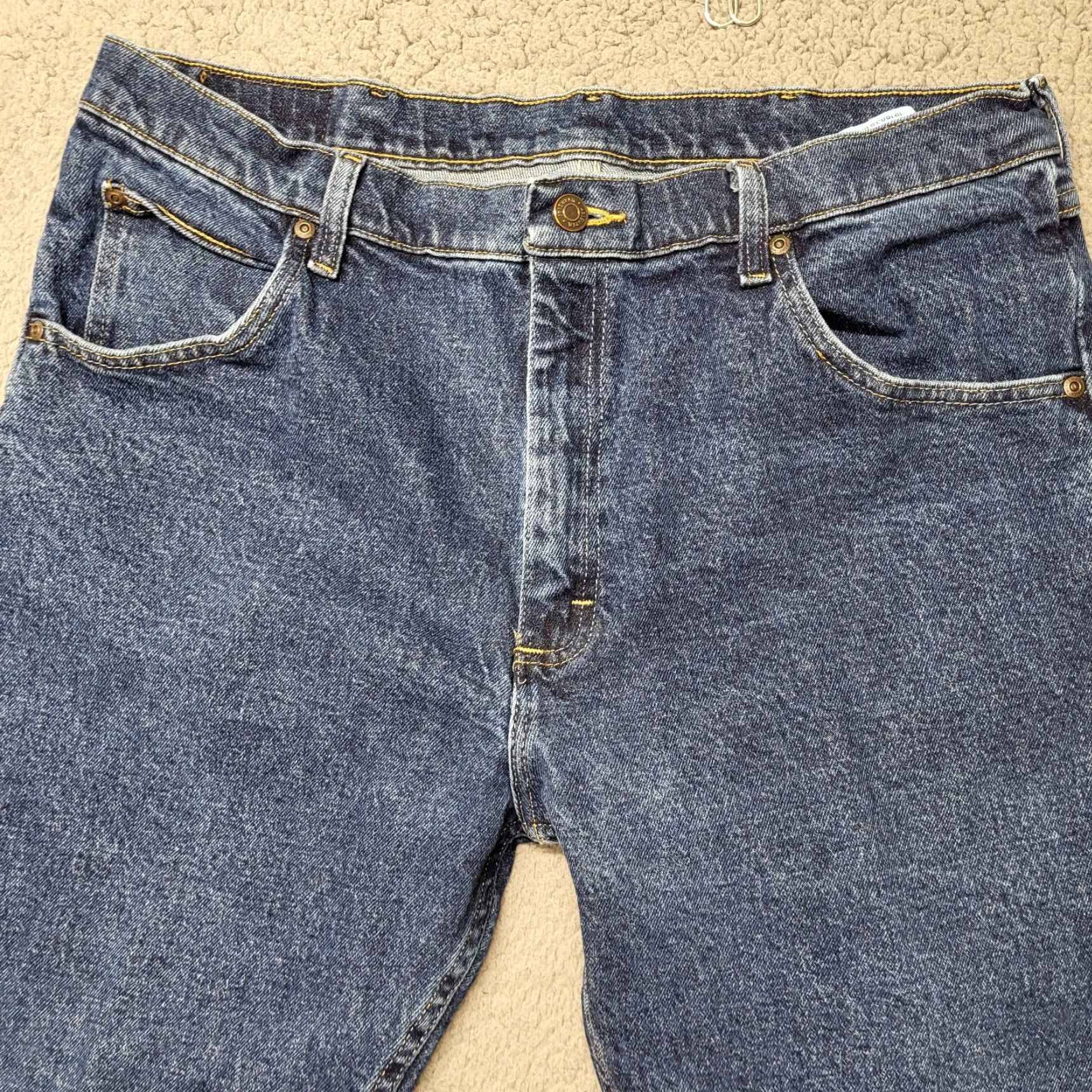 Wrangler Wrangler Jeans Regular Fit with Flex Mens W36×29 Dark Blue 1096FXVMF Five Star Premium Denim Five Star Regular Mens Jeans Dark Blue Size US 36 / EU 52 - 6 Thumbnail