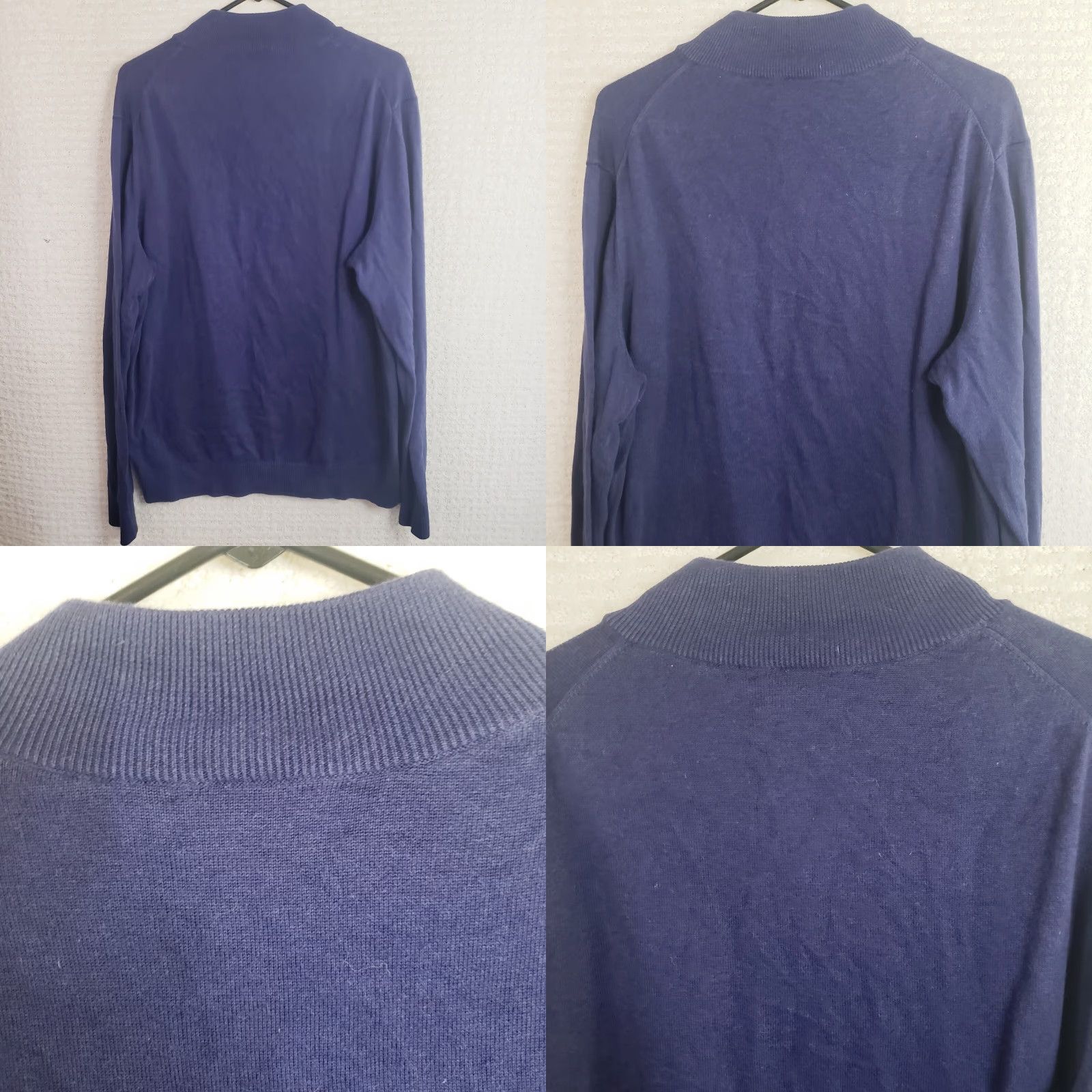Vineyard Vines Vineyard Vines Men's L Navy Cotton 1/4 Zip Pullover Sweater Size US L / EU 52-54 / 3 - 8 Thumbnail