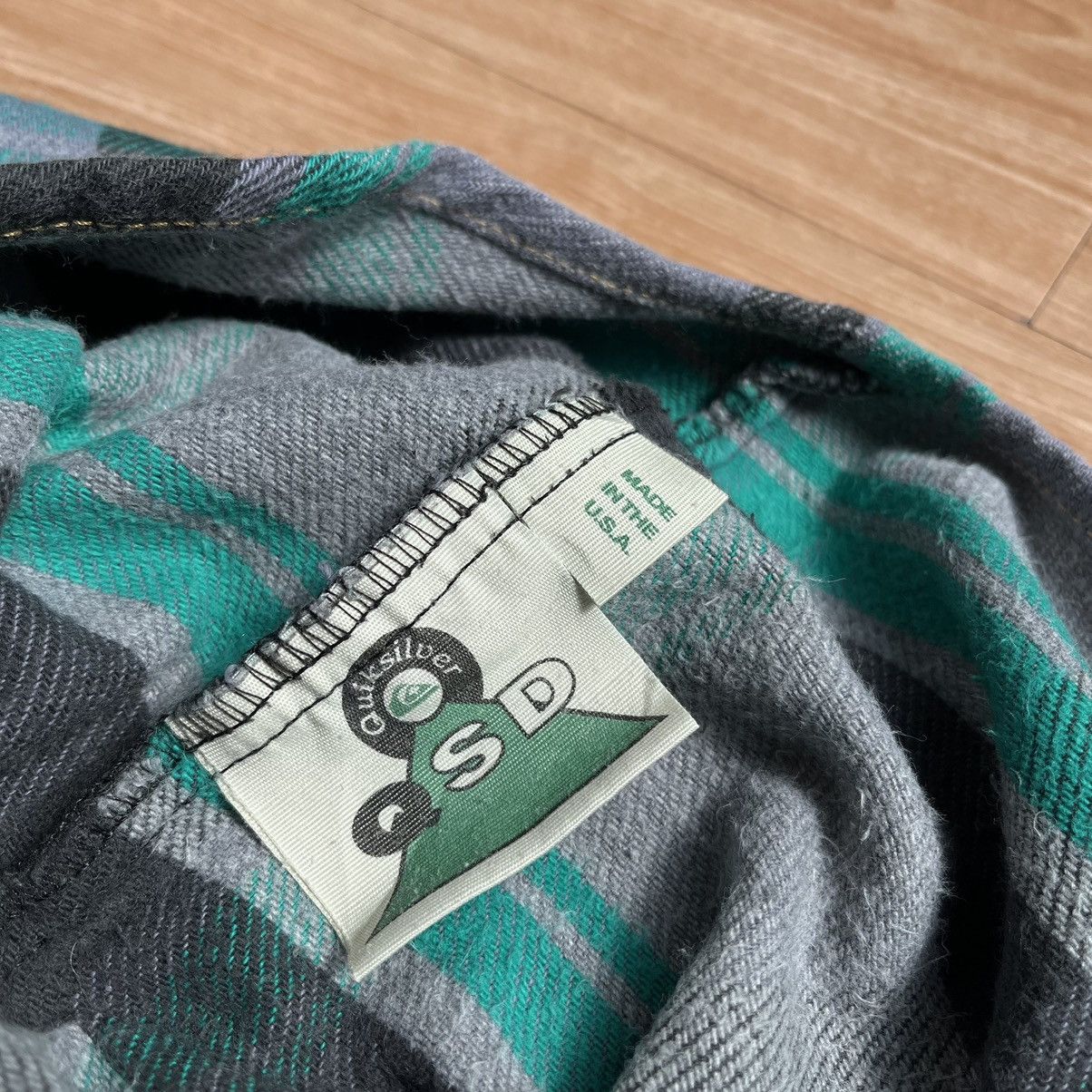 Quiksilver × Vintage 90s Vintage Flanel QUICK SILVER Made IN USA Size US L / EU 52-54 / 3 - 7 Thumbnail