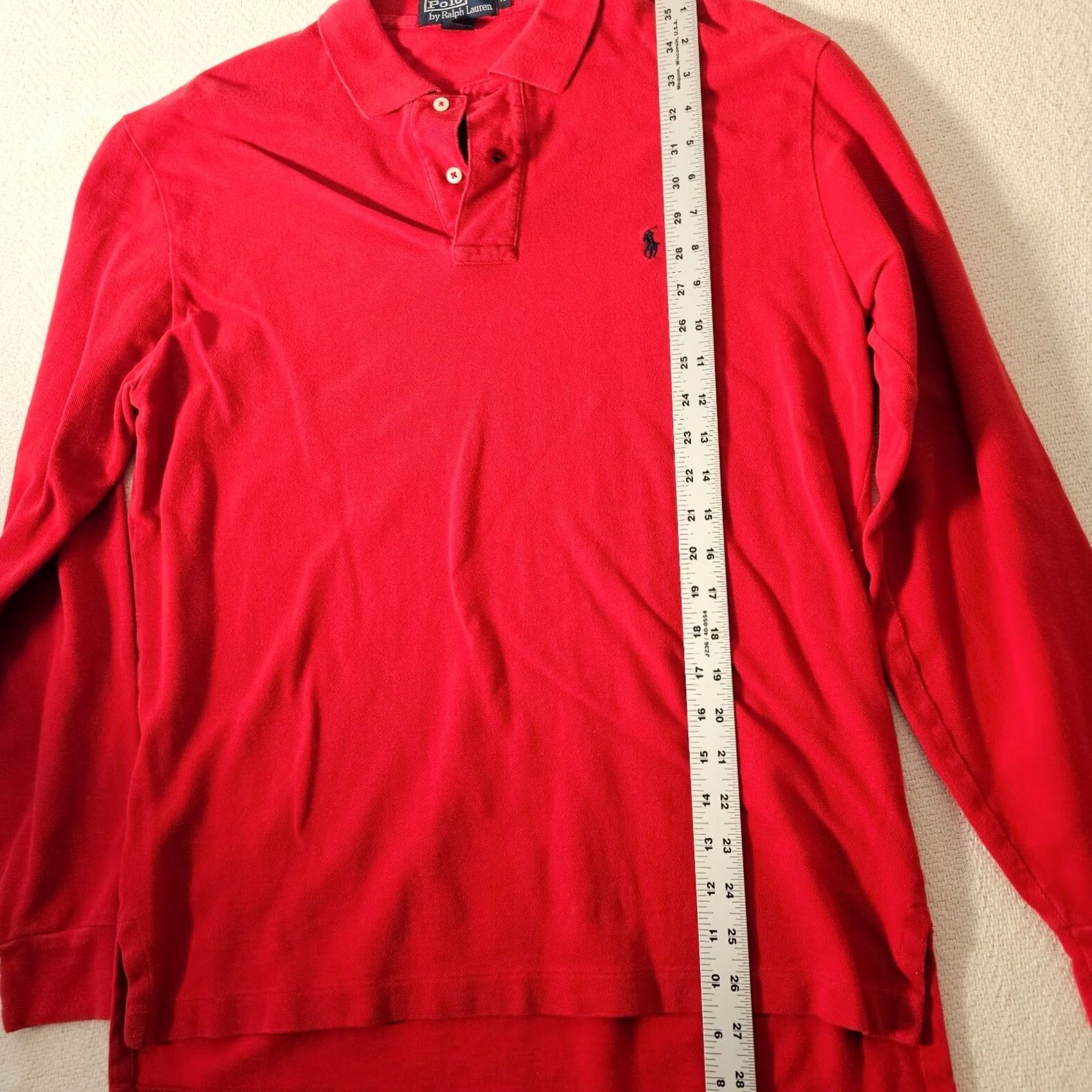 Ralph Lauren Polo Ralph Lauren Shirt Adult Medium Red Long Sleeve Golf Rugby Men's M Size US M / EU 48-50 / 2 - 4 Thumbnail