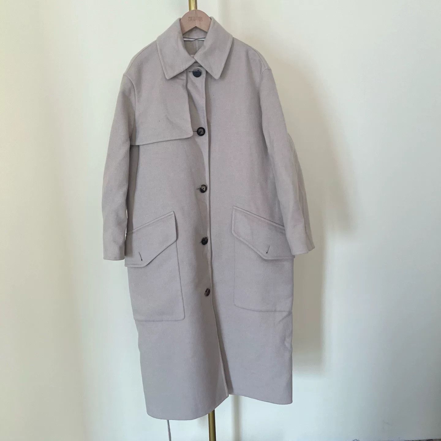 Hermes Hermes Beige Cashmere Coat Size 32 Size US M / EU 48-50 / 2 - 1 Thumbnail