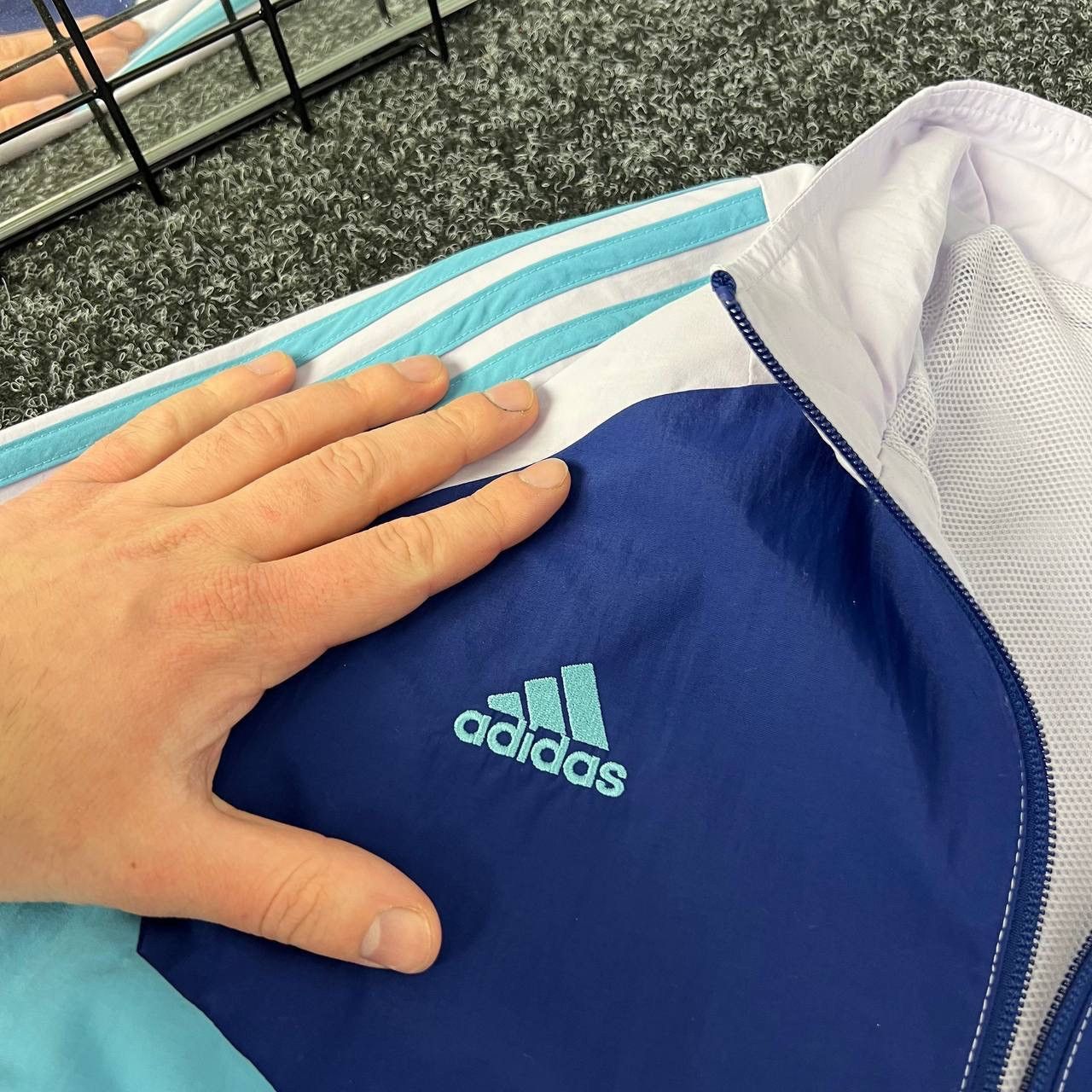 Adidas Adidas light track zip jacket nylon old school casual style Size US L / EU 52-54 / 3 - 6 Thumbnail
