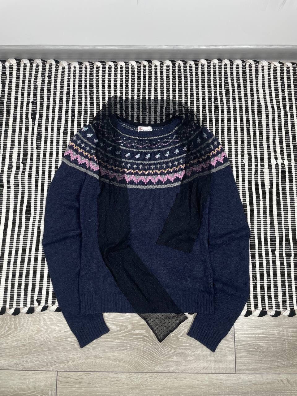 RED Valentino × Vintage Vintage Red Valentino Wool Knitted Sweater Y2K Size L / US 10 / IT 46 - 1 Thumbnail