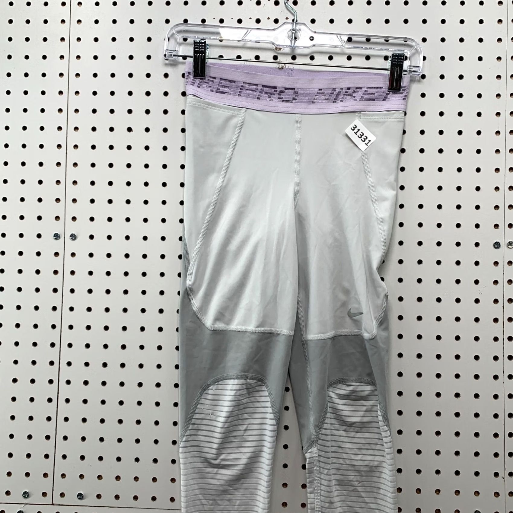 Nike Nike Pro Crop Active Leggings Womens XS White Dri-Fit 24x22 Tights Skinny Baroque? Size 26" / US 2 / IT 38 - 5 Thumbnail