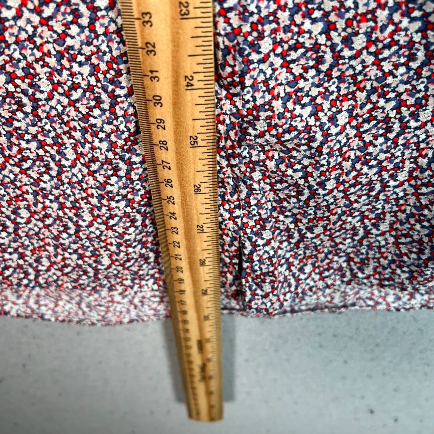 Vintage VINTAGE M.Patmos Womens Floral Button-Down Shirt XS Red White Blue Cotton Shirt Womens XS Size XS / US 0-2 / IT 36-38 - 6 Thumbnail
