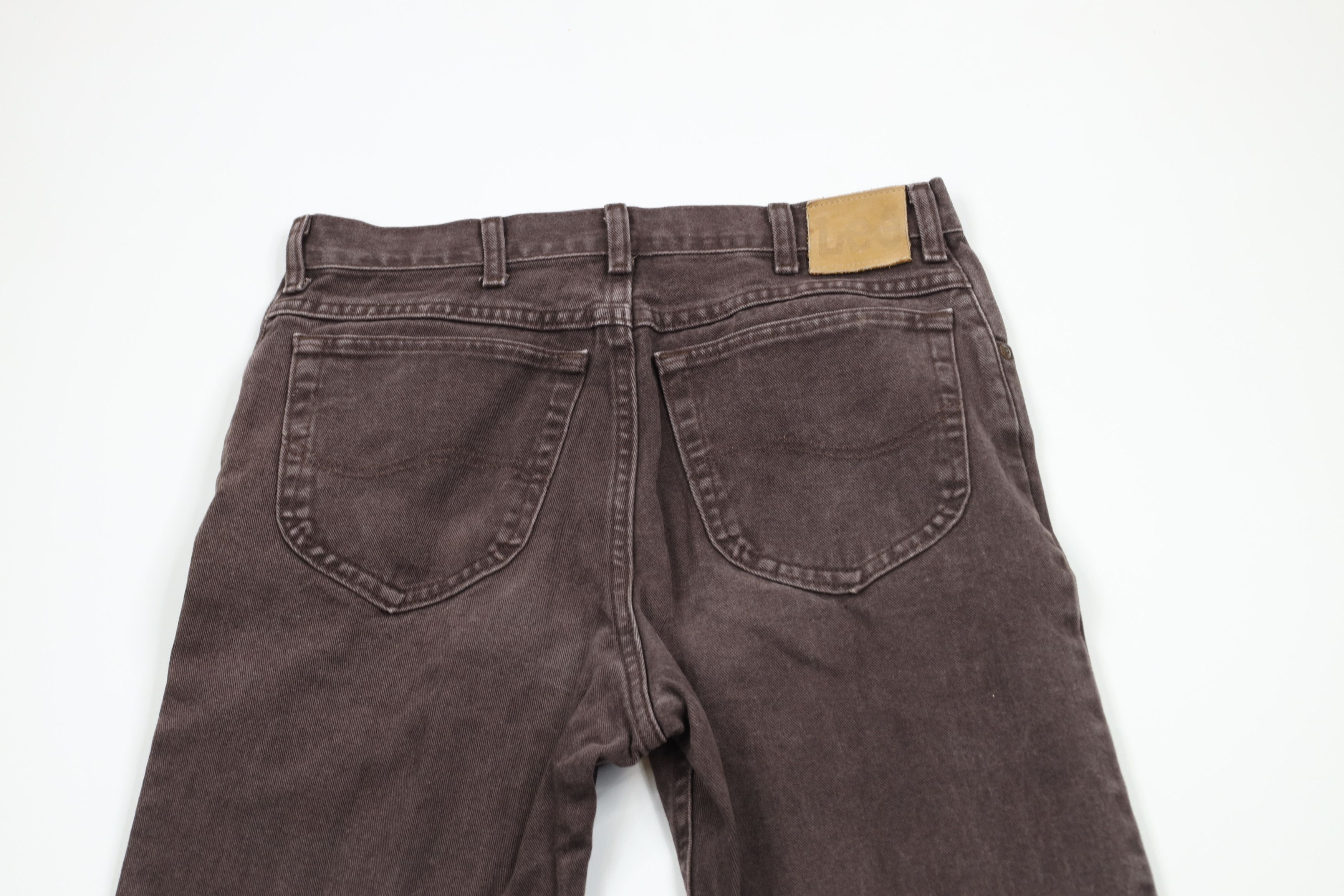 Lee × Vintage Vintage 90s Lee Straight Leg Denim Jeans Brown Cotton Size US 32 / EU 48 - 11 Thumbnail