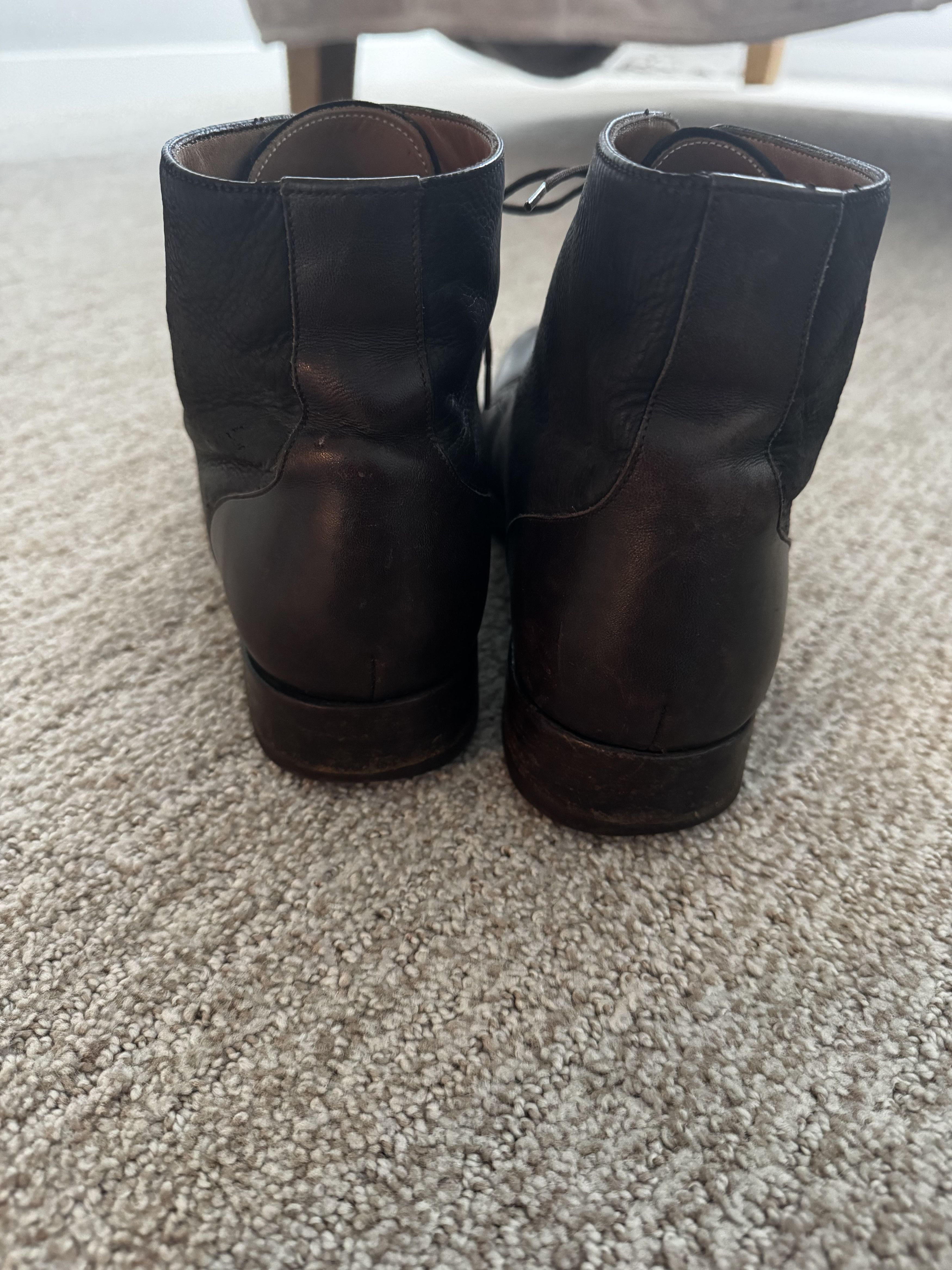 Giorgio Armani Vintage Giorgio Armani Leather Boots Mens Size 10.5 Size US 10.5 / EU 43-44 - 3 Thumbnail