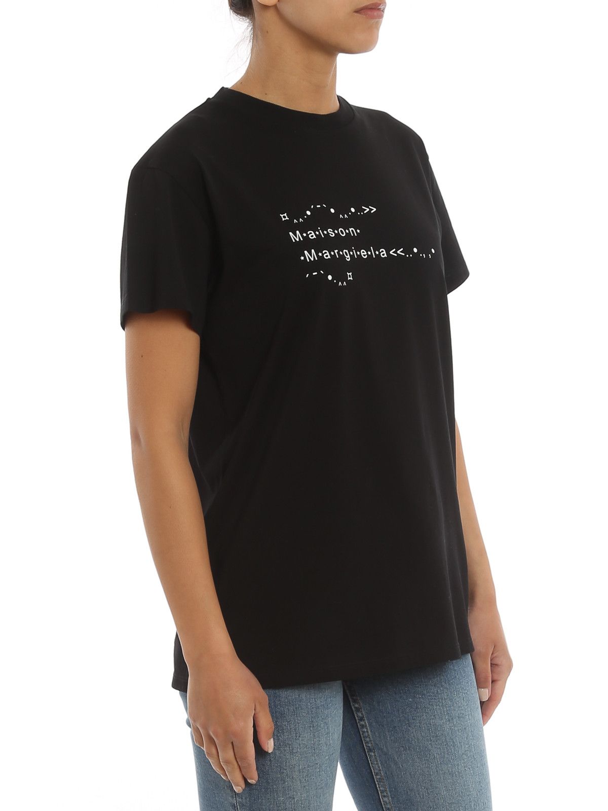 Maison Margiela oc11z1225 Logo Print T-Shirt in Black Size XS / US 0-2 / IT 36-38 - 5 Thumbnail