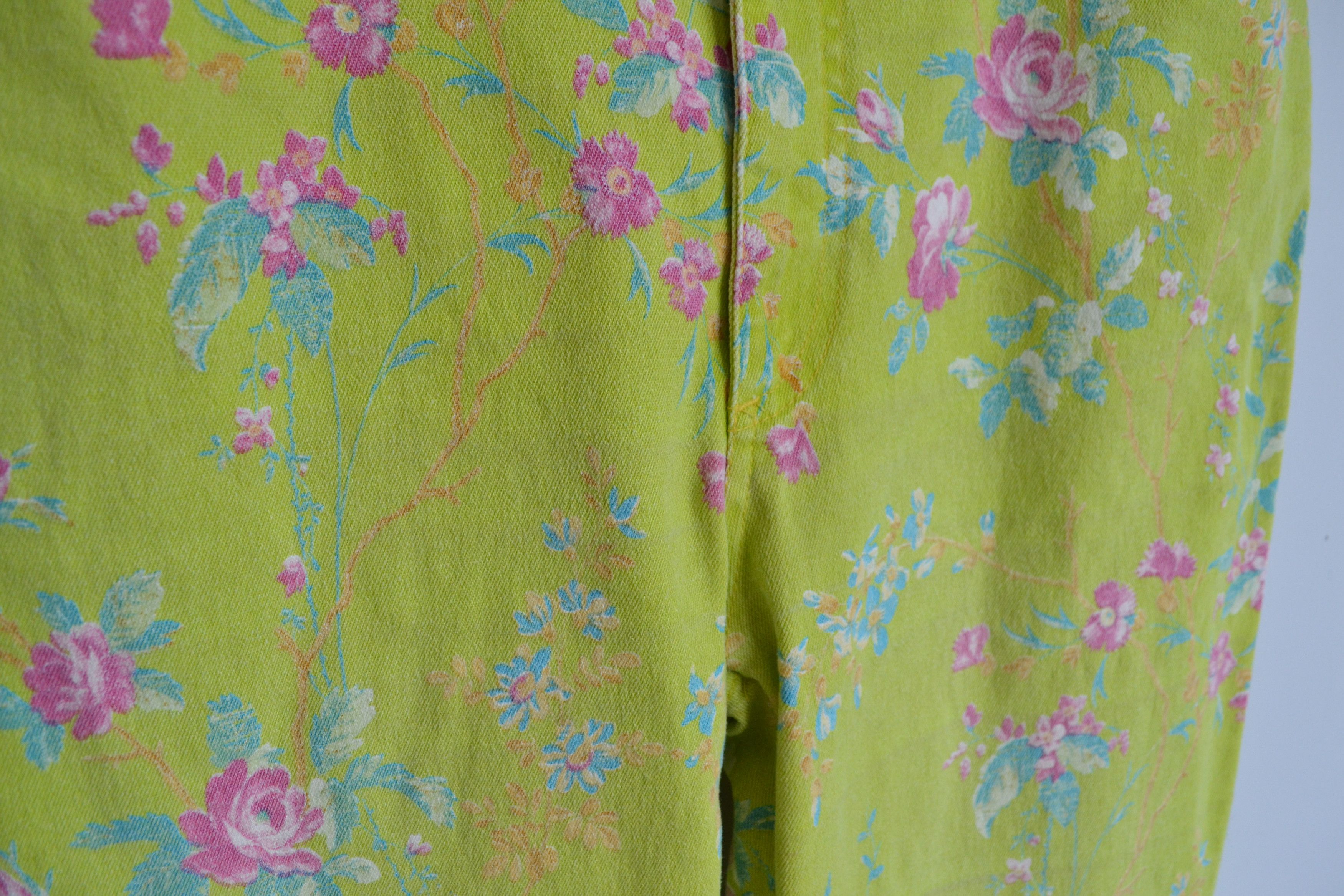 Roberto Cavalli Roberto Cavalli Jeans Pants Floral Print Denim Flower 90s Size 30" / US 8 / IT 44 - 12 Thumbnail
