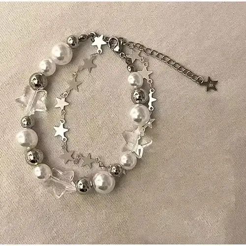 Jewelry Pearl Star Beaded Bracelet Size ONE SIZE - 1 Thumbnail