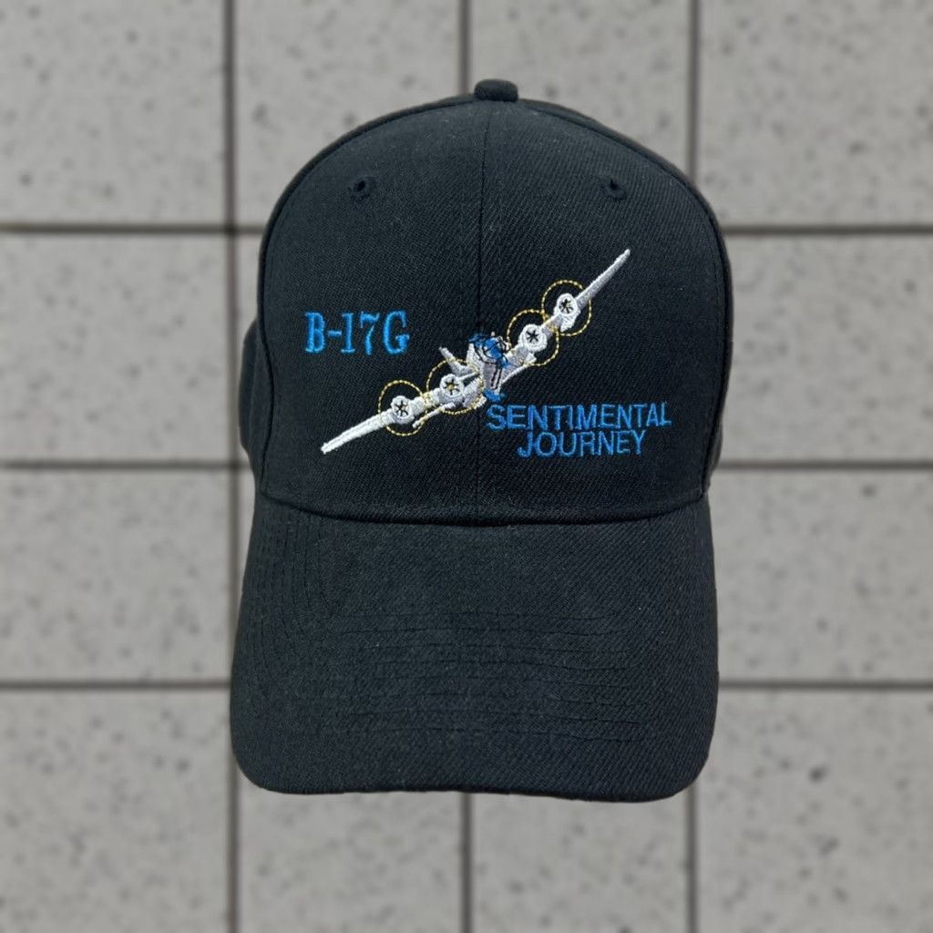 Vintage B-17G Sentimental Journey Embroidered Baseball Hat Cap Bomber Aviation Men One Size Black Adjustable Cotton Cap USA Baseball Hat Guinness? Size ONE SIZE - 1 Thumbnail