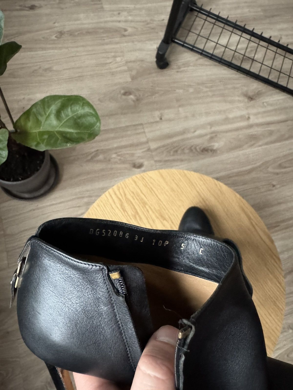 Salvatore Ferragamo Black Leather Ankle Boots Heels