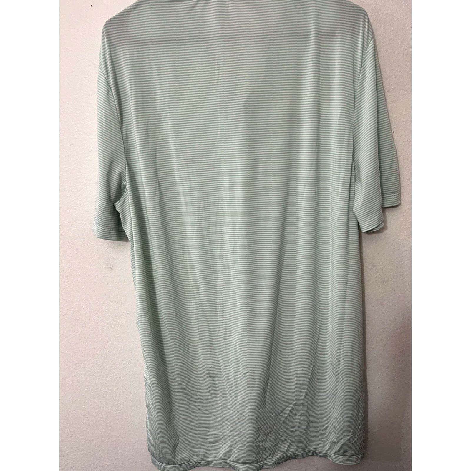 Ralph Lauren VINTAGE Ralph Lauren RLX Polo Golf Shirt Green & White Striped Mens L Polo Shirt Size US L / EU 52-54 / 3 - 3 Thumbnail