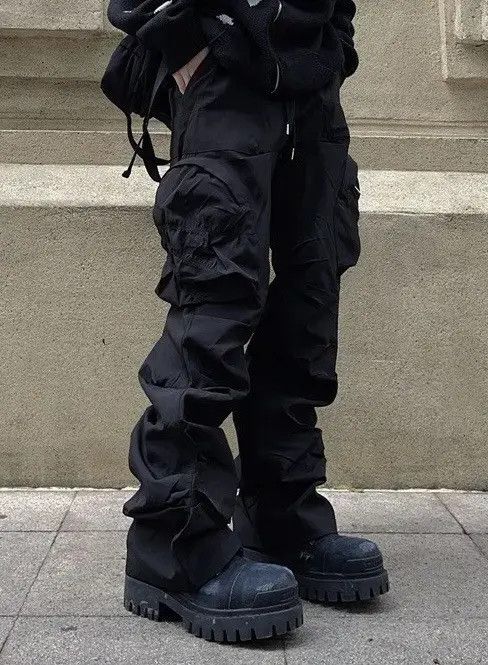 Japanese Brand Honoka x Nanae Utility grunge multi pocket nylon pants Size US 32 / EU 48 - 4 Thumbnail