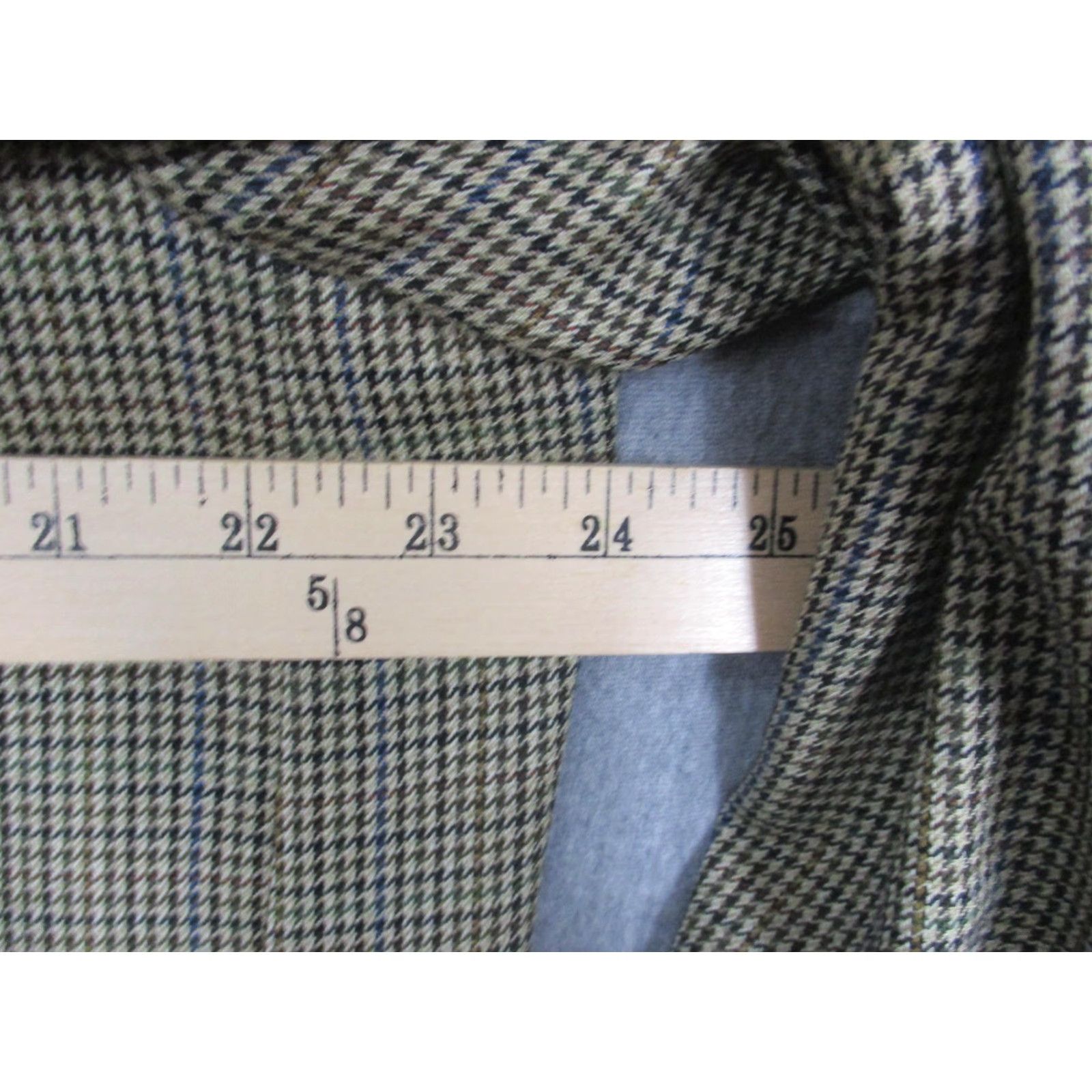 Ralph Lauren Lauren Ralph Lauren Blazer Mens 46 Long Brown Houndstooth Wool Sport Coat Jacket Size 46R - 4 Thumbnail