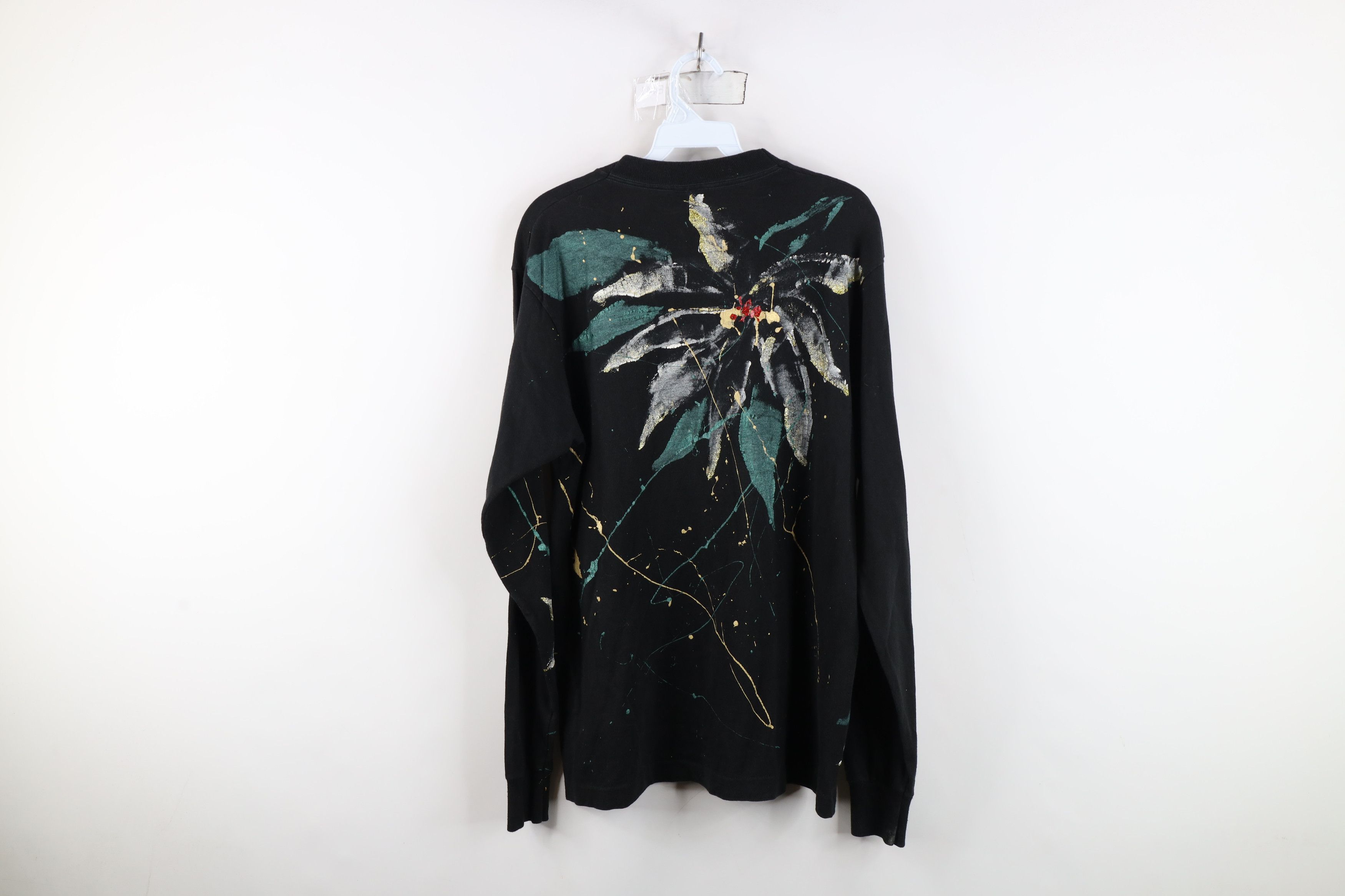 Vintage Vintage 90s Streetwear Flower Long Sleeve T-Shirt USA Size L / US 10 / IT 46 - 13 Thumbnail