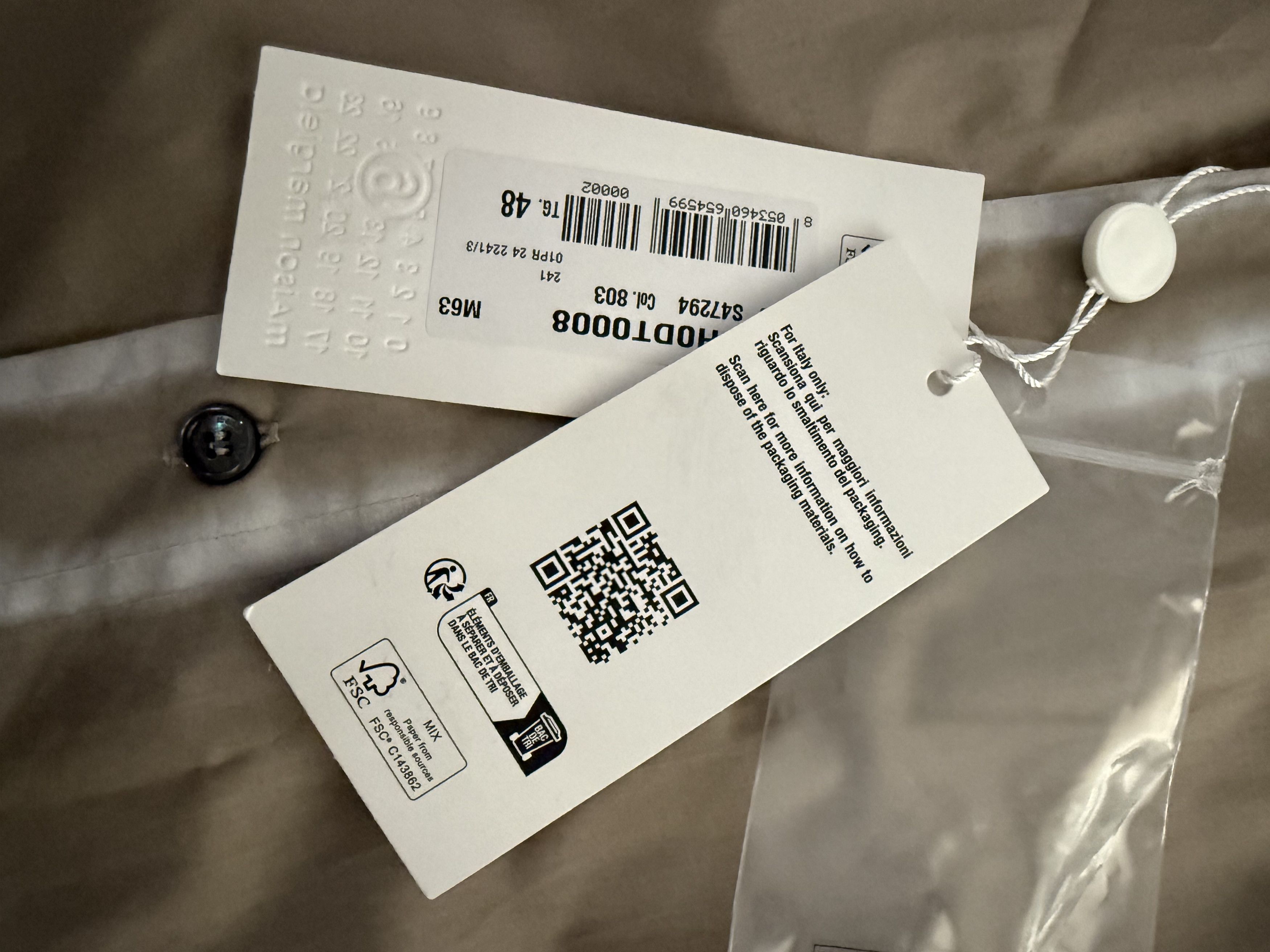 Maison Margiela BNWT Margiela contrasting-trim poplin shirt Size US M / EU 48-50 / 2 - 8 Thumbnail