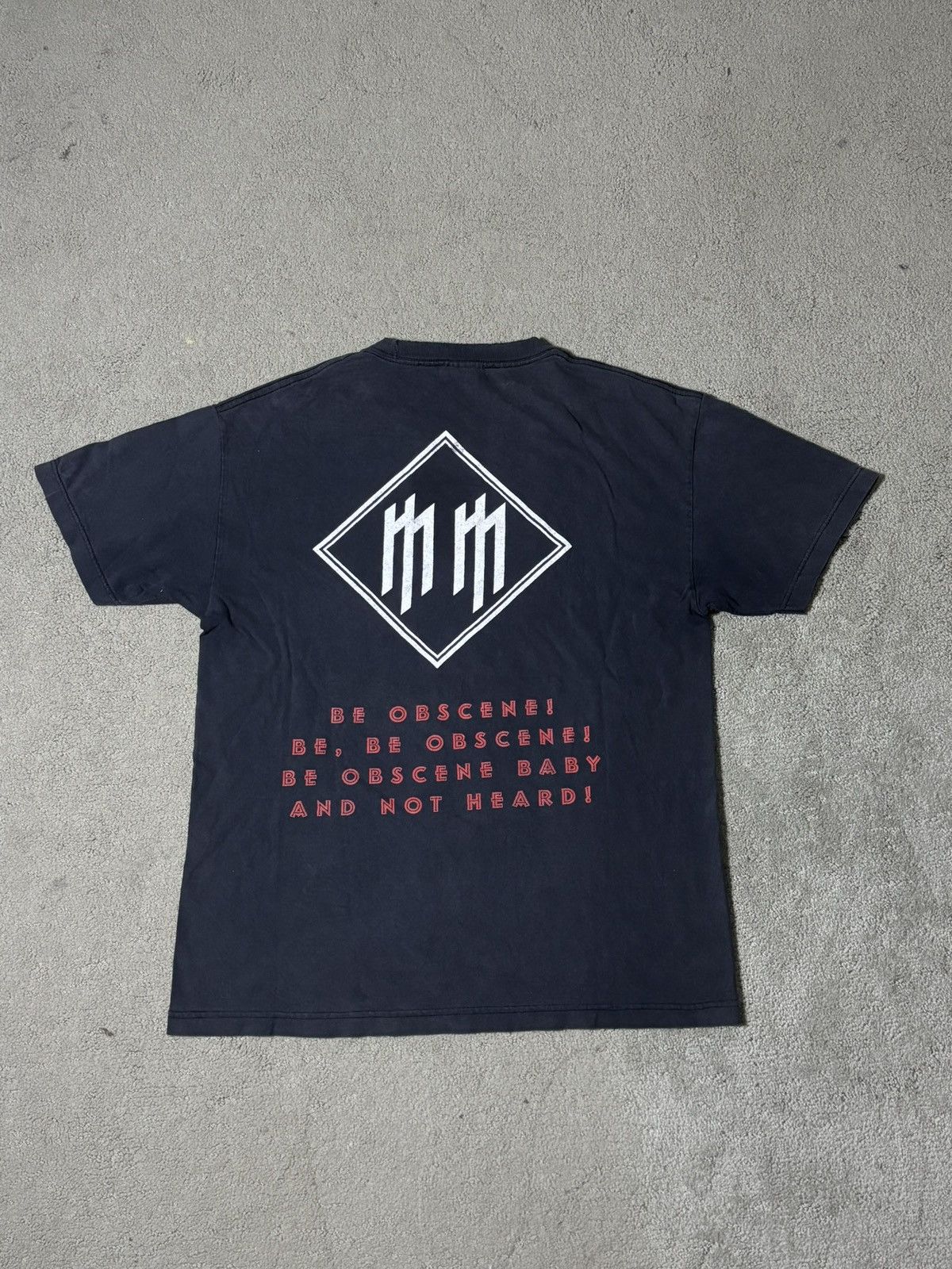 Vintage Vintage FADED 1994 Marilyn Manson Mob Scene Tour Tee Size US L / EU 52-54 / 3 - 2 Thumbnail