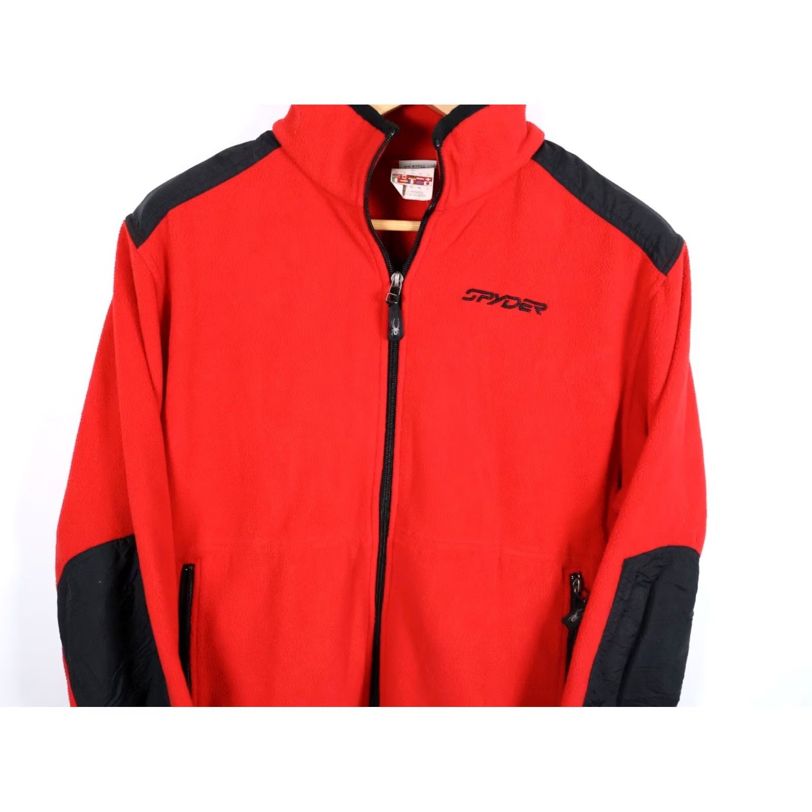 Spyder Spyder Men's Medium Red Black Fleece Jacket Zip Up Bomber Outdoor Ski Unlined Casual Shirt? Size US M / EU 48-50 / 2 - 4 Thumbnail