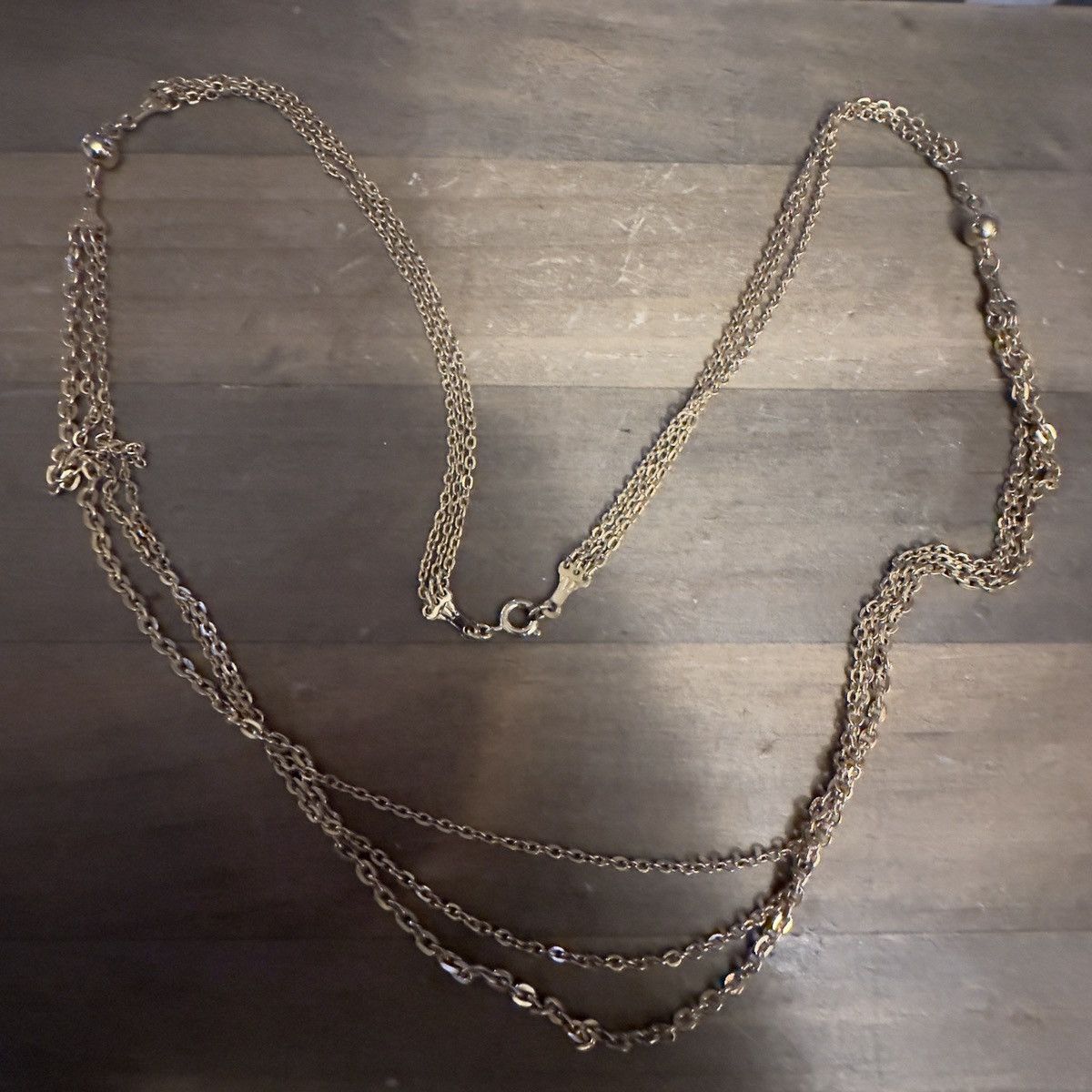 Vintage Vintage gold tone multi strand layered necklace Size ONE SIZE - 2 Thumbnail