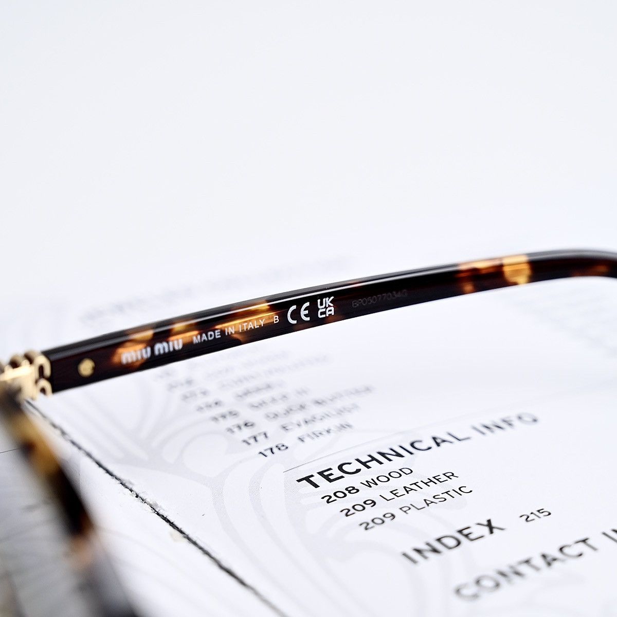 Miu Miu MIU MIU 0MU 04ZS GLASSES Size ONE SIZE - 5 Thumbnail