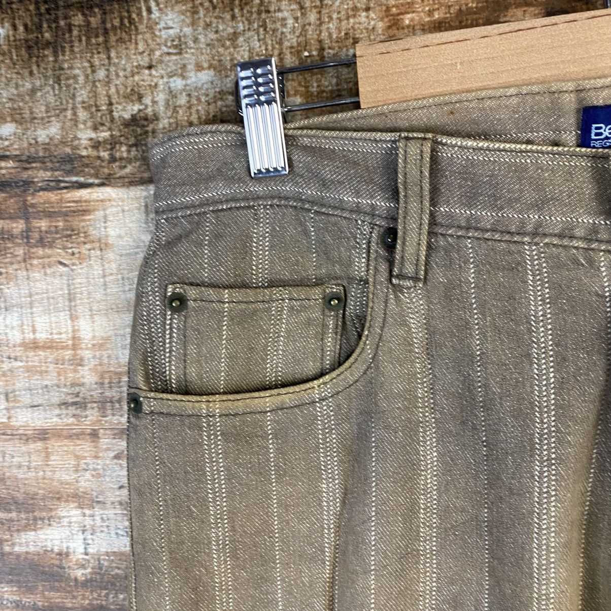 Japanese Brand DL Bee Bell Beige stripe cargo Casual Pants #C975 Size US 30 / EU 46 - 7 Thumbnail