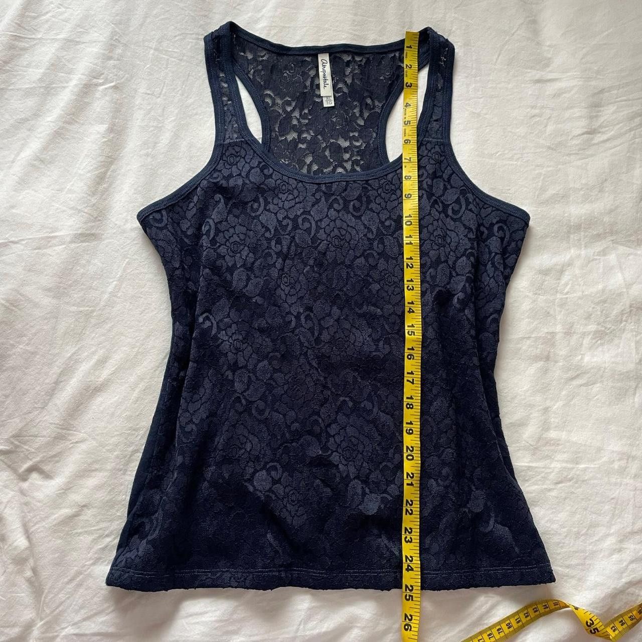Aeropostale Aeropostale Navy Blue Lacy Tank Size XL Size XL / US 12-14 / IT 48-50 - 4 Thumbnail