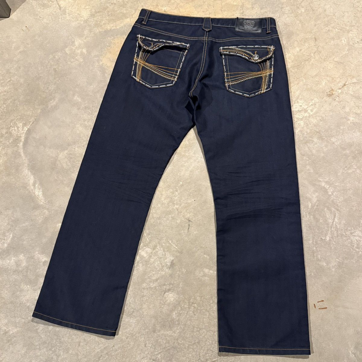 Vintage Vintage 2000s Embroidered Indigo Baggy Jeans Grunge ERD Y2K Size US 36 / EU 52 - 2 Thumbnail