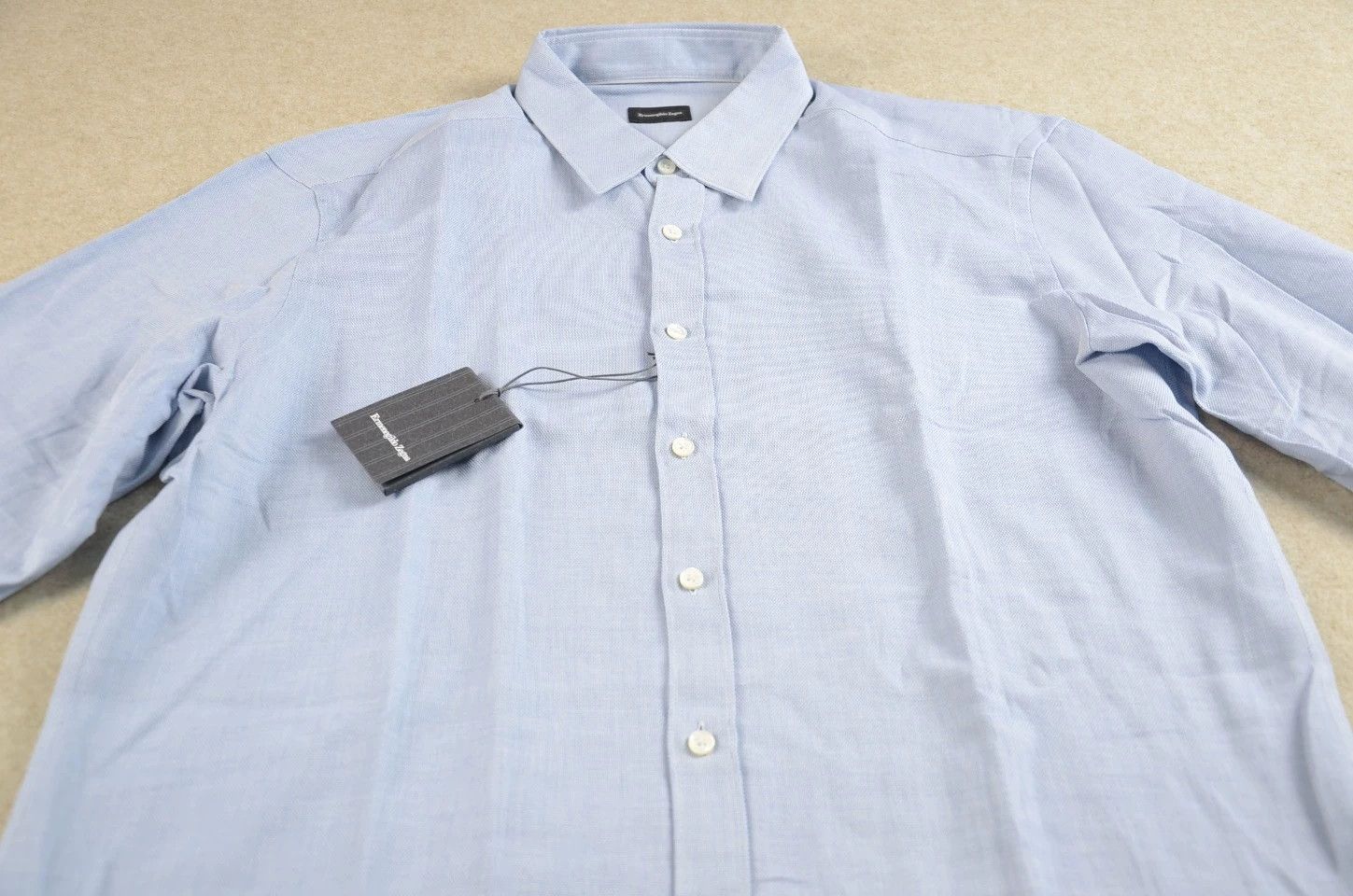 Ermenegildo Zegna Zegna EZ Oxford light blue long sleeve shirt XL Size US XL / EU 56 / 4 - 2 Thumbnail