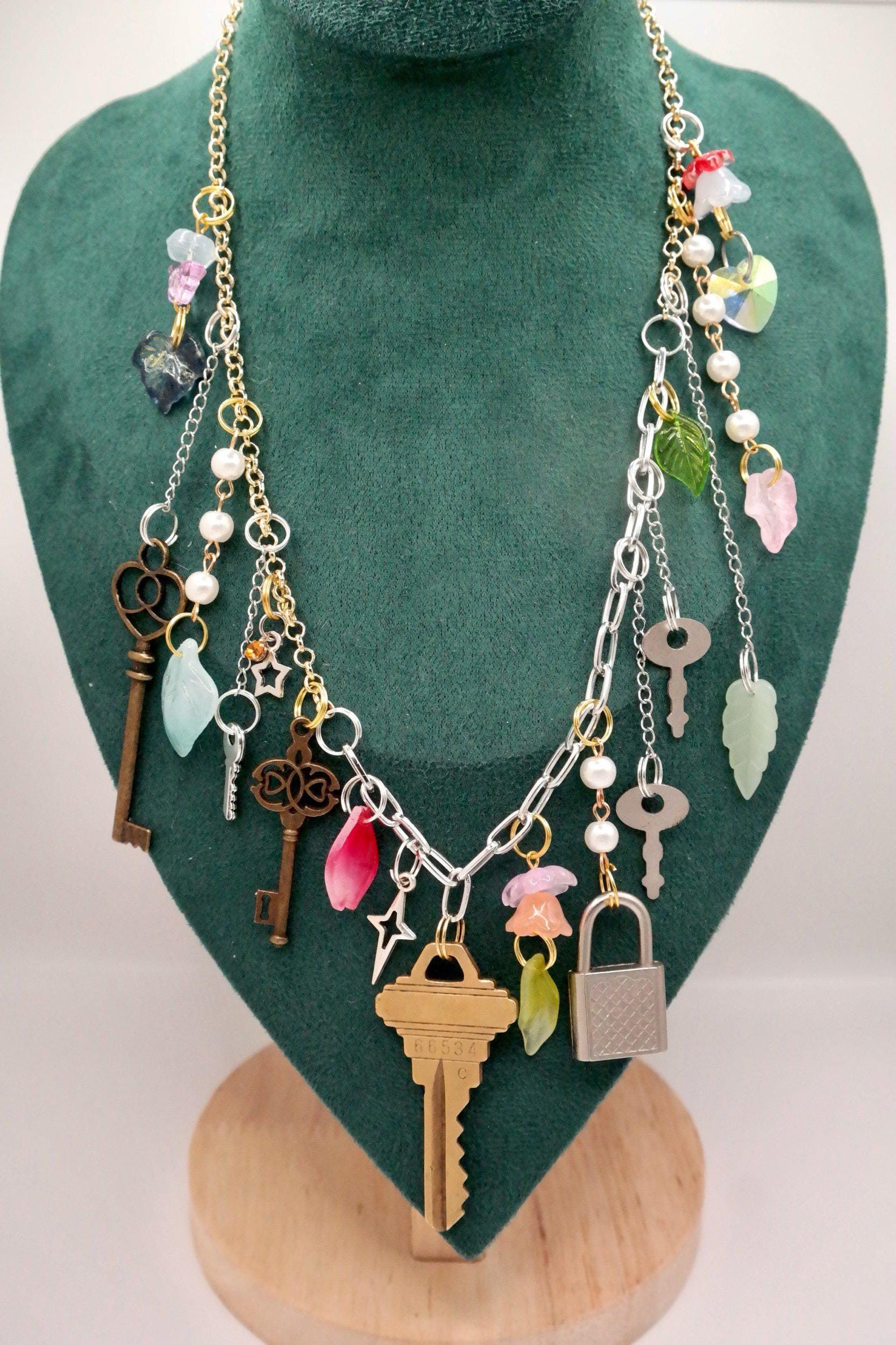 Handmade Keys & Leaves Fairy Necklace Size ONE SIZE - 1 Thumbnail