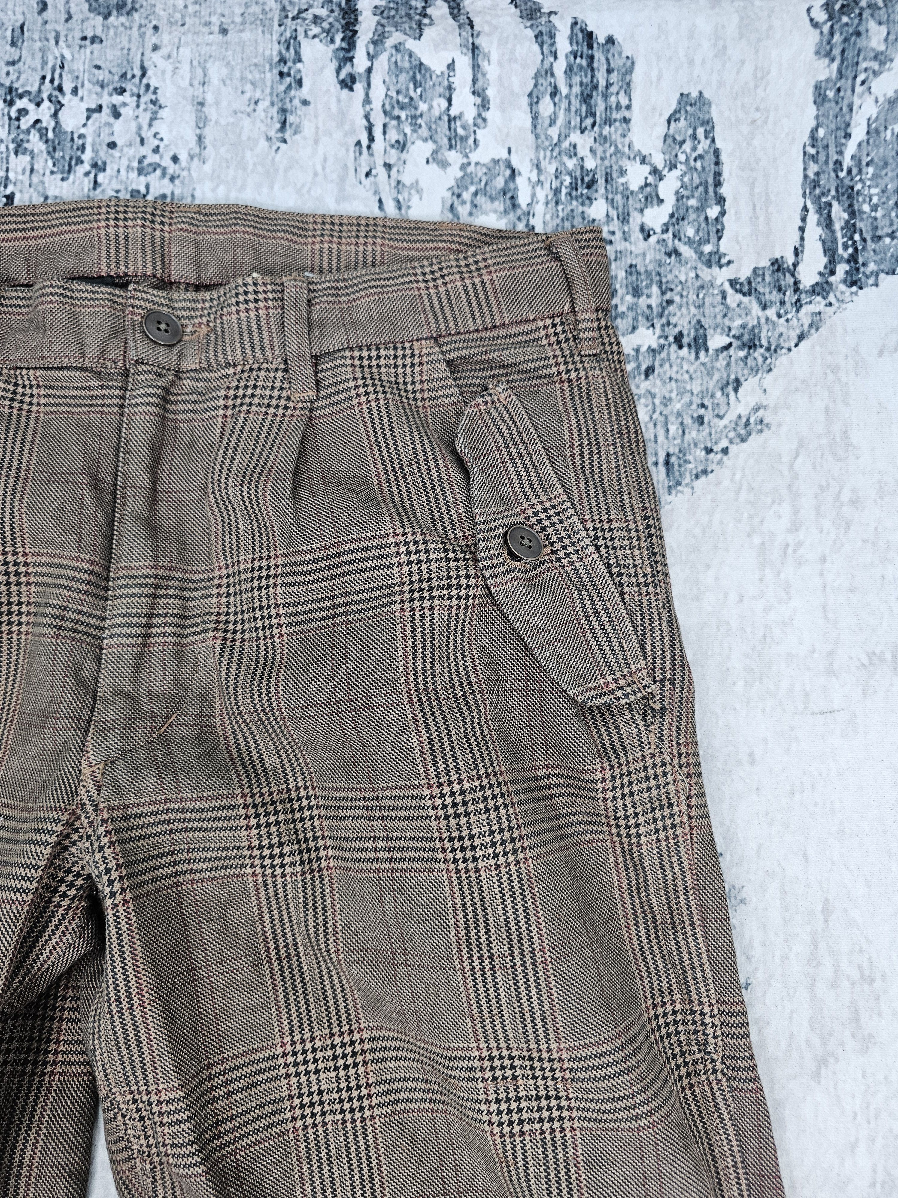 Japanese Brand SLAP SHOT Plaid Checked Bondage Punk Design Jeans JB0236 Size US 34 / EU 50 - 10 Thumbnail