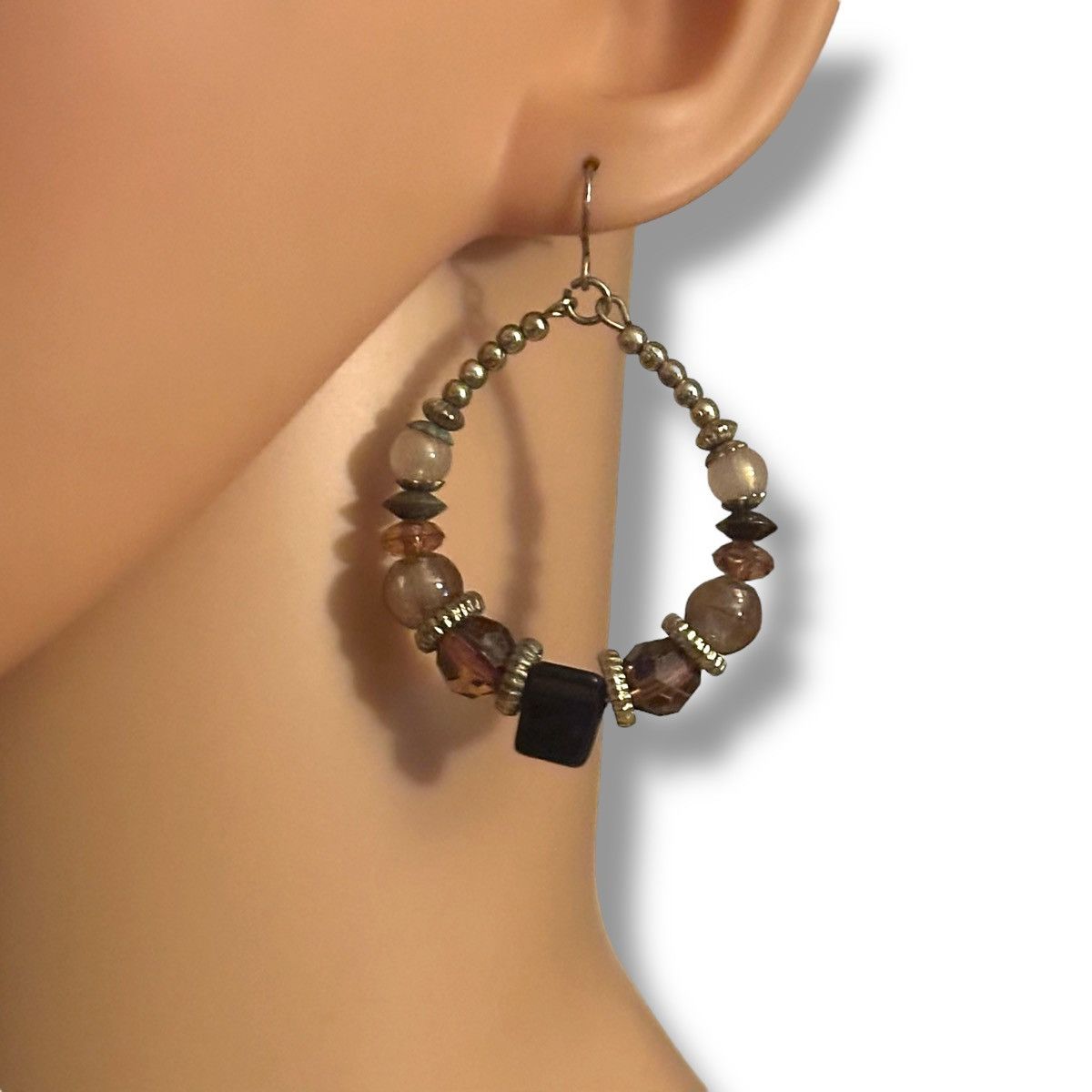 Other Beaded hoop earrings Size ONE SIZE - 2 Thumbnail