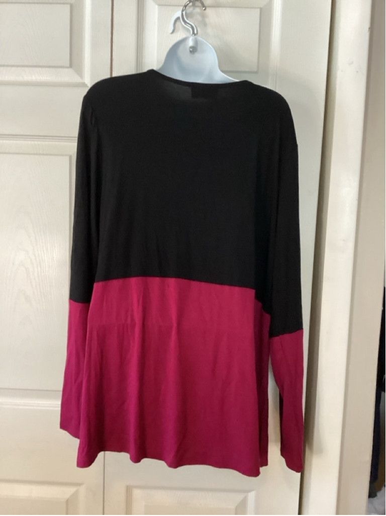 Other Women's BAB by Meli Kogan Blouse, M, Black & Burgundy Size L / US 10 / IT 46 - 2 Thumbnail