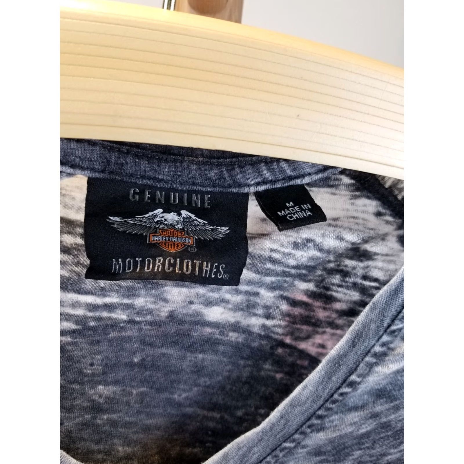 Harley Davidson VINTAGE HARLEY DAVIDSON T-SHIRT WOMEN'S MEDIUM BLACK V NECK RETRO USA PAPER THIN Size M / US 6-8 / IT 42-44 - 3 Thumbnail