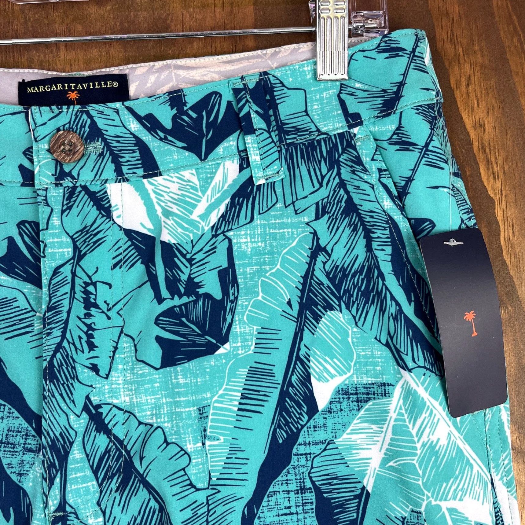 Vintage VINTAGE Margaritaville Mens Shorts Bermuda Casual Beach Turquoise UPF 30+ Quick Dry 4 Way Stretch 30 Mens Size US 30 / EU 46 - 3 Thumbnail