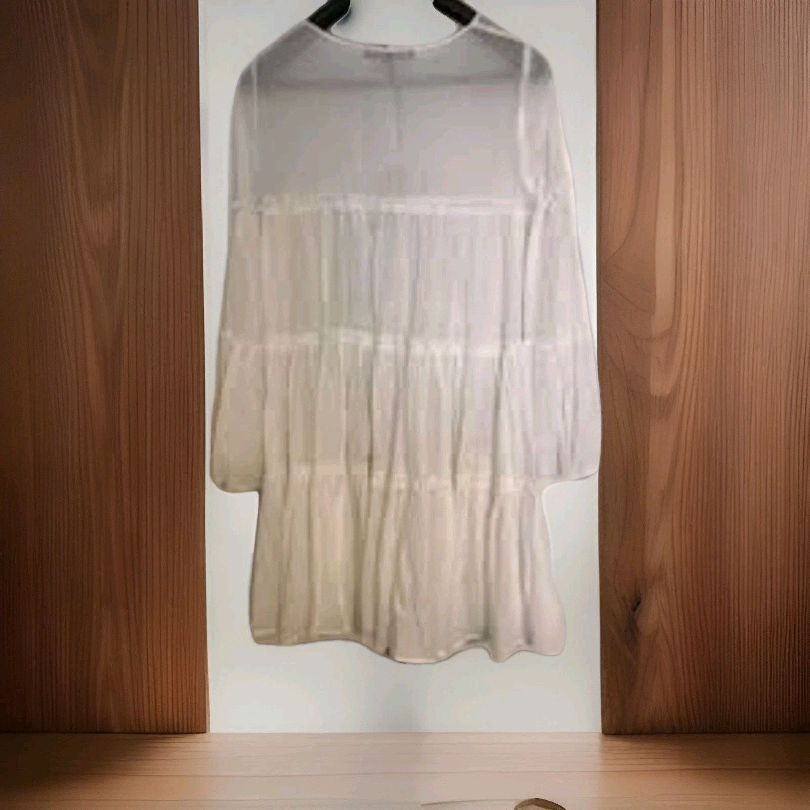Bcbgmaxazria BCBG MAX AZRIA OFF WHITE Jackleen Ruffle Flare Mini Dress S Size S / US 4 / IT 40 - 7 Thumbnail