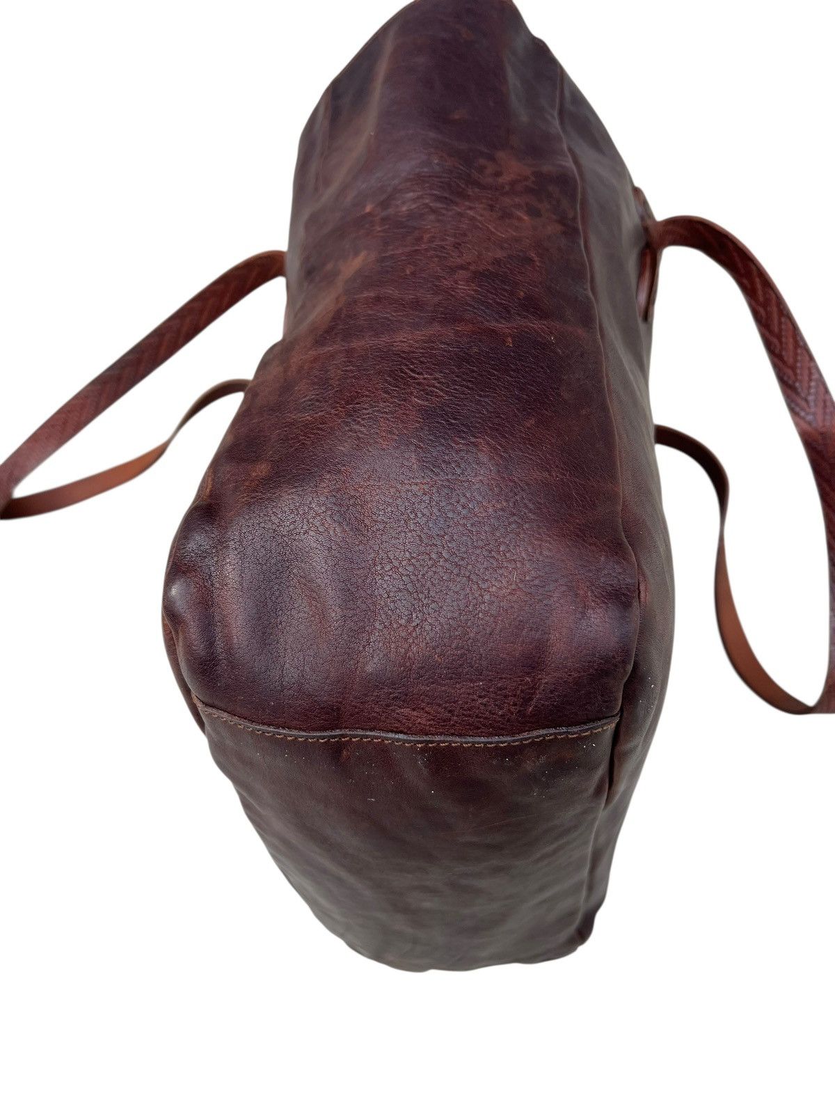 Buttero Vintage Buttero Italy Distressed Patina Leather Tote Bag Size ONE SIZE - 15 Thumbnail