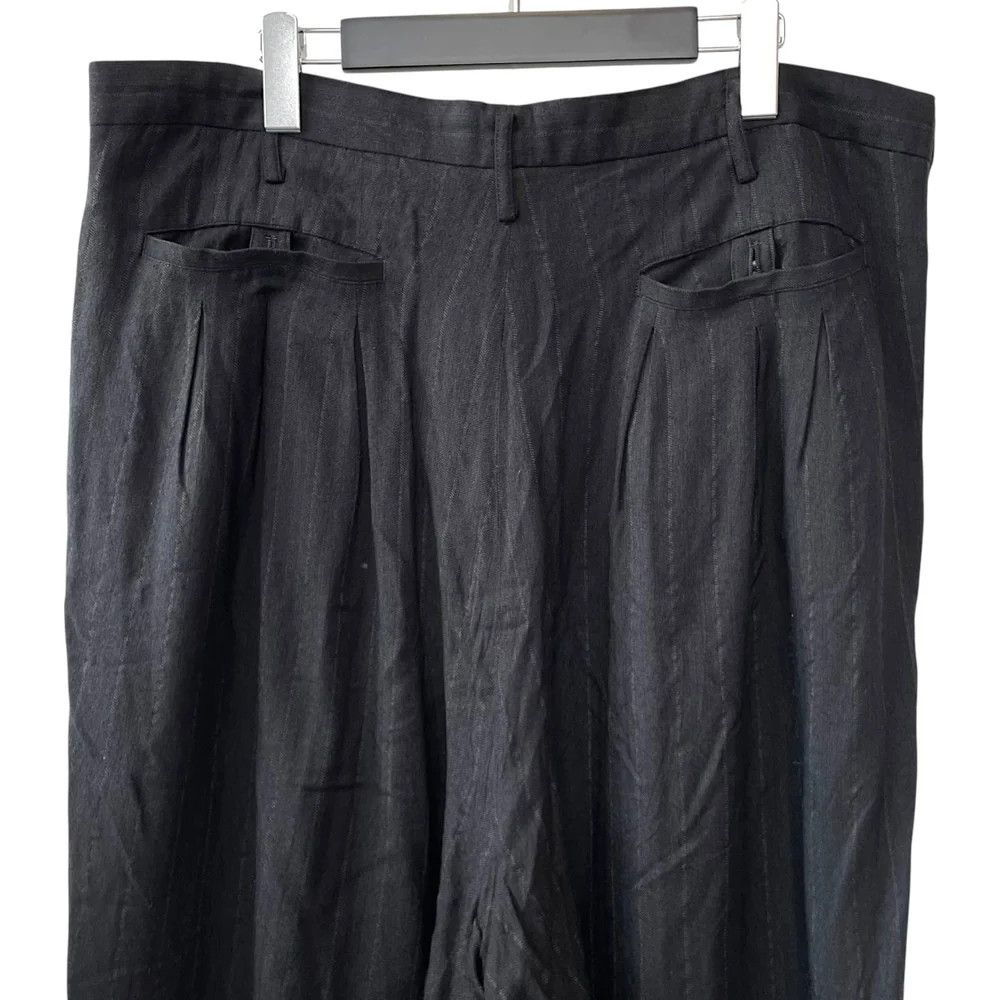Yohji Yamamoto BLACK Scandal Yohji Yamamoto/Striped Wide Slacks Pants Size US 37 - 4 Thumbnail