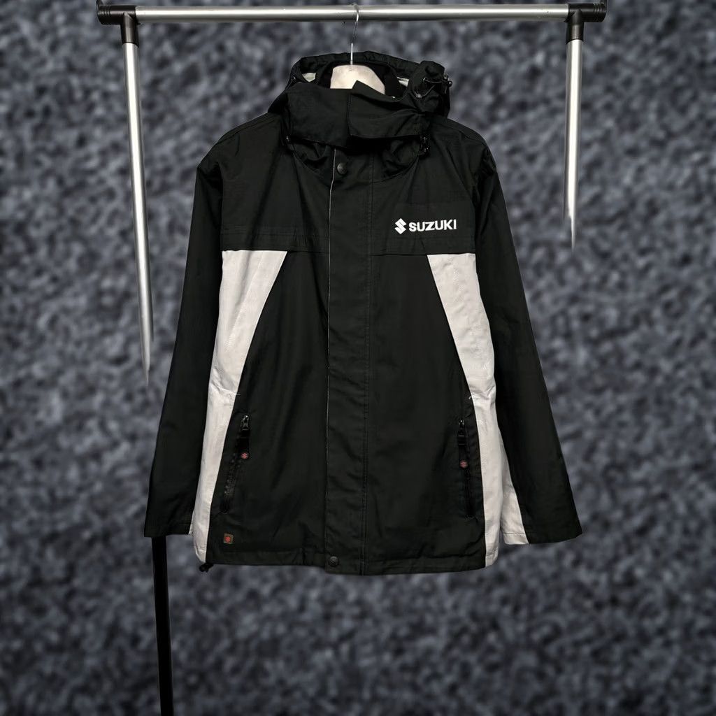 Vintage Suzuki Racing Team Mens Jacket Size L Black Windbreaker Racing Jacket Mens L Size US L / EU 52-54 / 3 - 1 Thumbnail