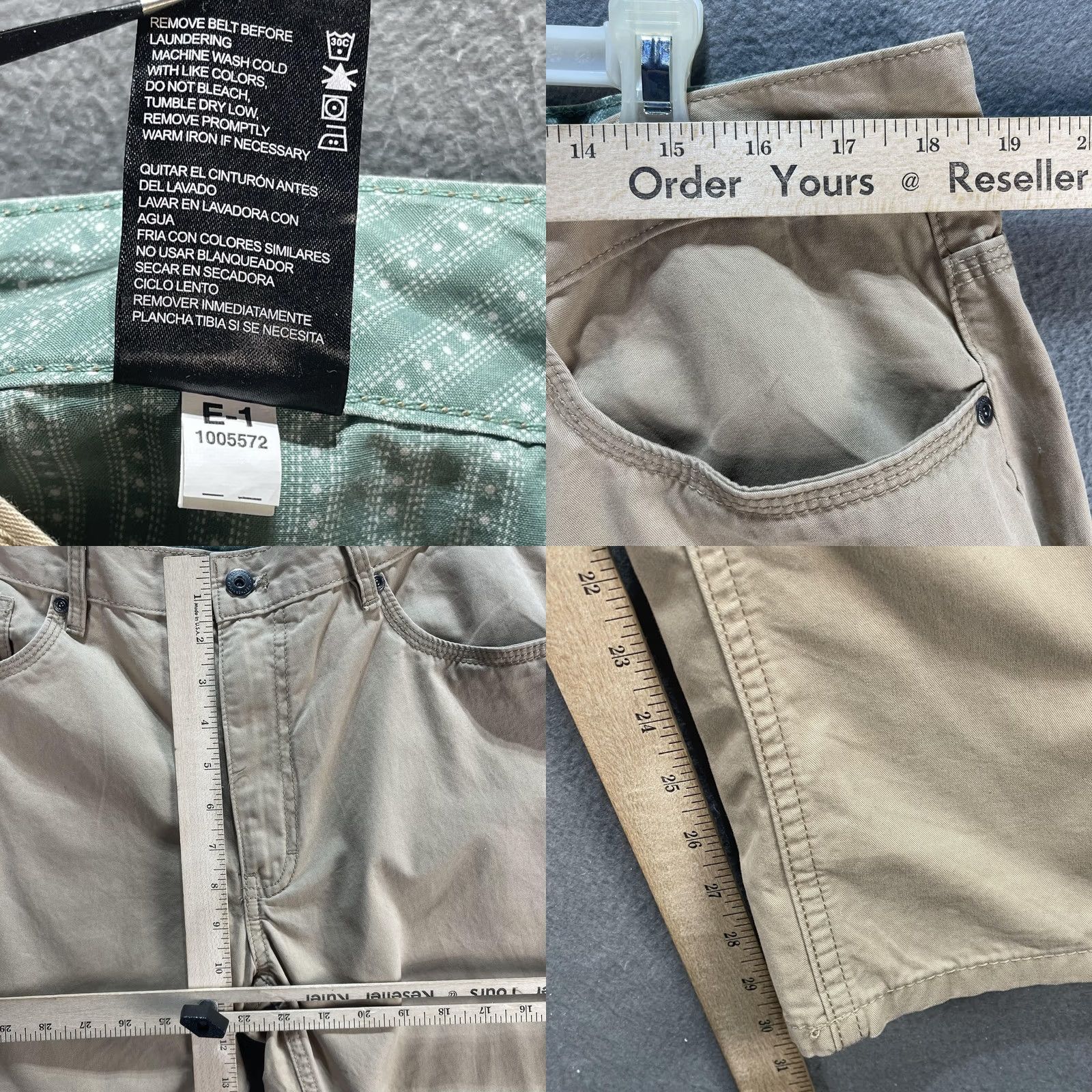 Weatherproof Weatherproof Pants Mens 38x30 Khaki Classic Straight Leg 5 Pocket Twill SCWP555 Size US 38 / EU 54 - 8 Thumbnail