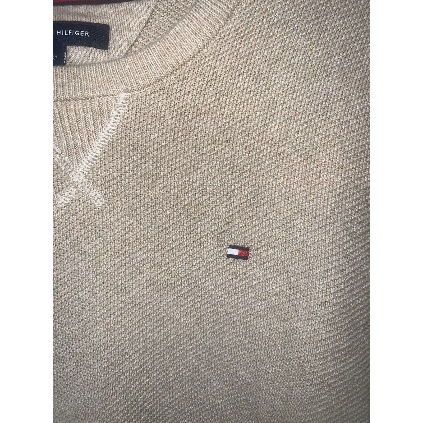 Tommy Hilfiger Tommy Hilfiger Mens Sweater Tan Red White Size Medium Size US M / EU 48-50 / 2 - 2 Thumbnail