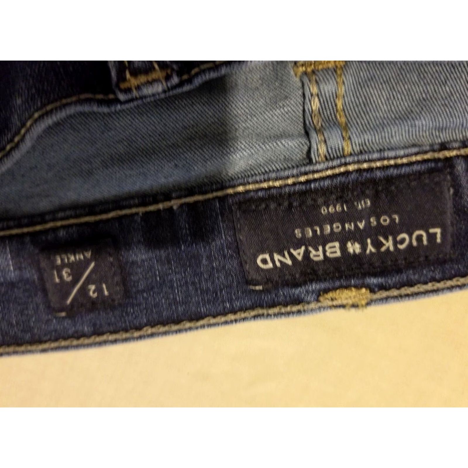 Lucky Brand Womens Lucky Brand Jeans Skinny Stretch 12 31 Denim Blue Size 12 Womens Jeans Skinny Stretch Lucky Brand Size 34" / US 12 / IT 48 - 6 Thumbnail