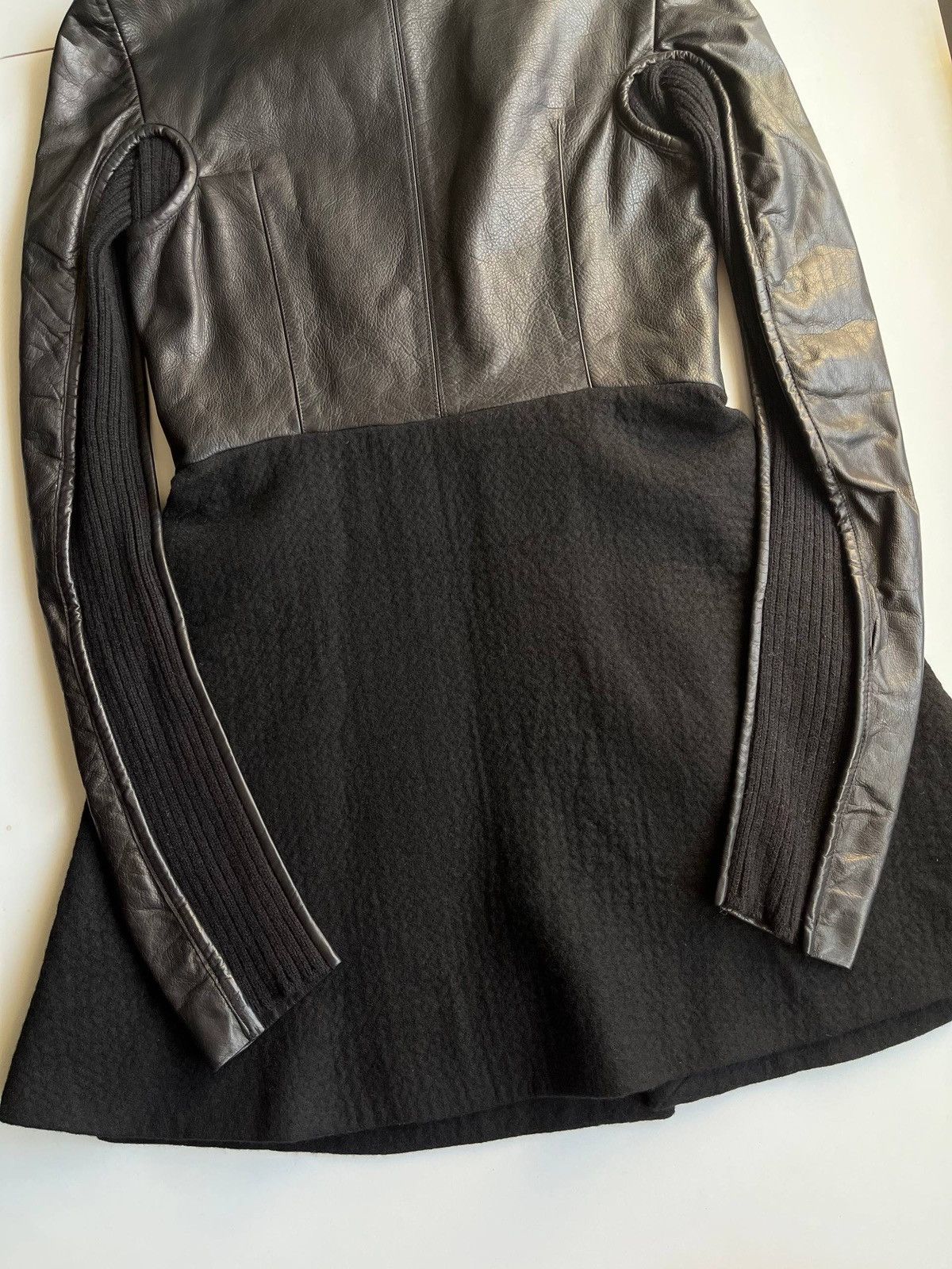 Rick Owens Rick Owens GLEAM black leather jacket with winged neck Size S / US 4 / IT 40 - 12 Thumbnail