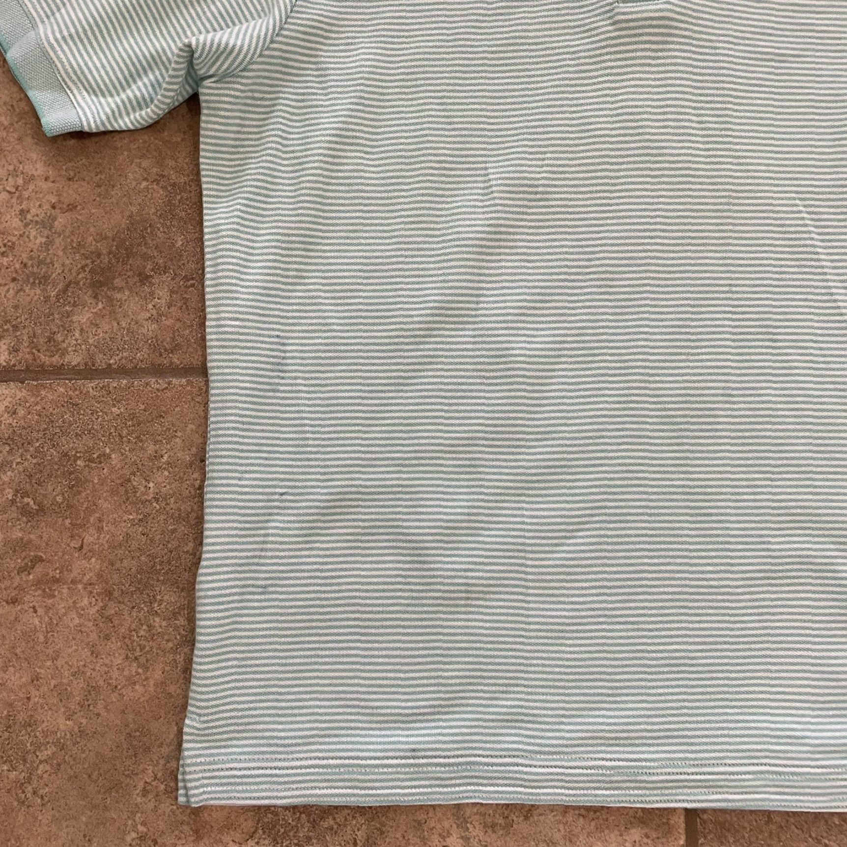 Tommy Bahama Tommy Bahama Polo Shirt Striped Light Blue Mens Size L Regular Shirt Polo Men Blue L Size US L / EU 52-54 / 3 - 3 Thumbnail
