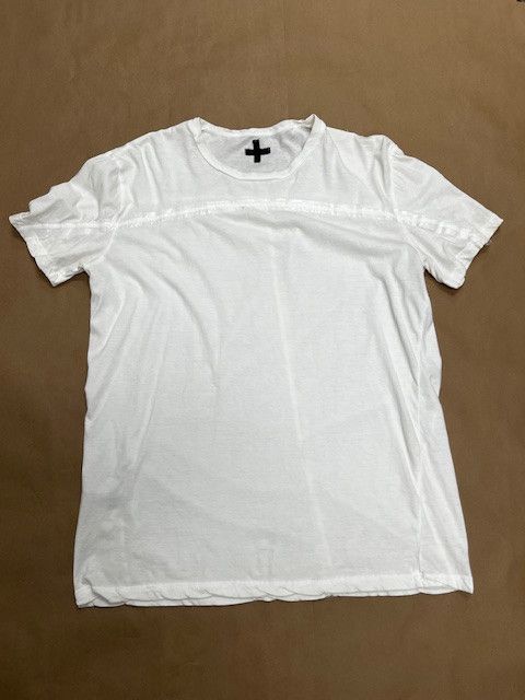 image of Md75 Tee With Resin Tape Stripe Cross in White, Men's (Size Large)