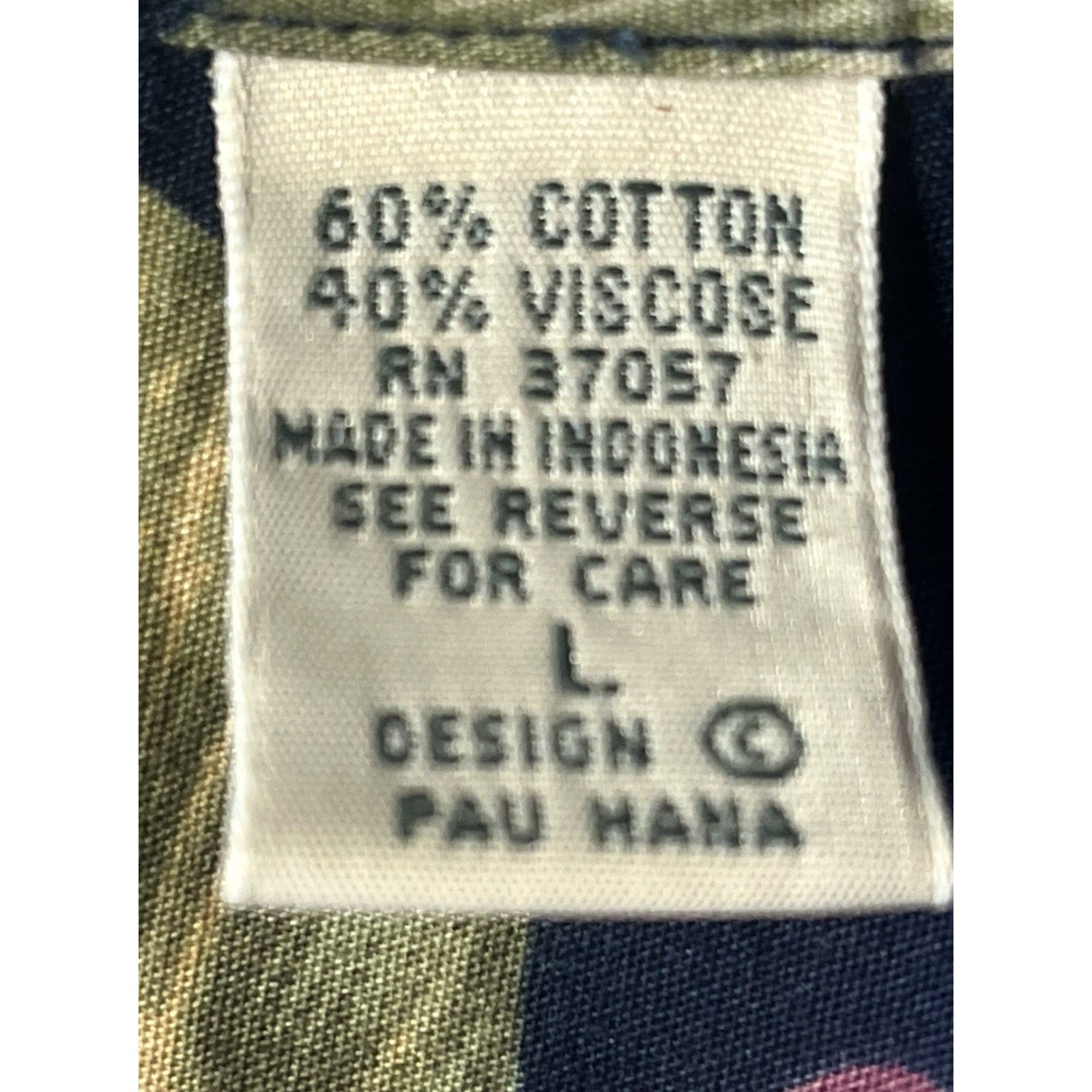 ALOHAS Pau Hana Hawaii Mens Button-Up Shirt Short Sleeve Floral Aloha Print Size L Multicolor Cotton Button Front Shirt Mens Size US L / EU 52-54 / 3 - 6 Thumbnail