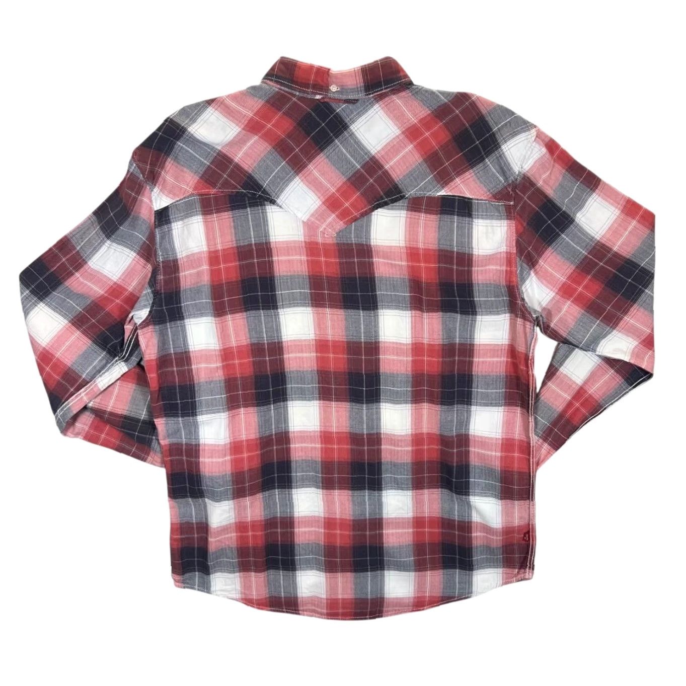 Levi's Levi Strauss & Co Levi's Red Plaid Check Western Popper Long Sleeve Shirt Medium Men Modern Pattern Check-Red/Black/Grey/White Christmas 1970s Size US M / EU 48-50 / 2 - 3 Thumbnail