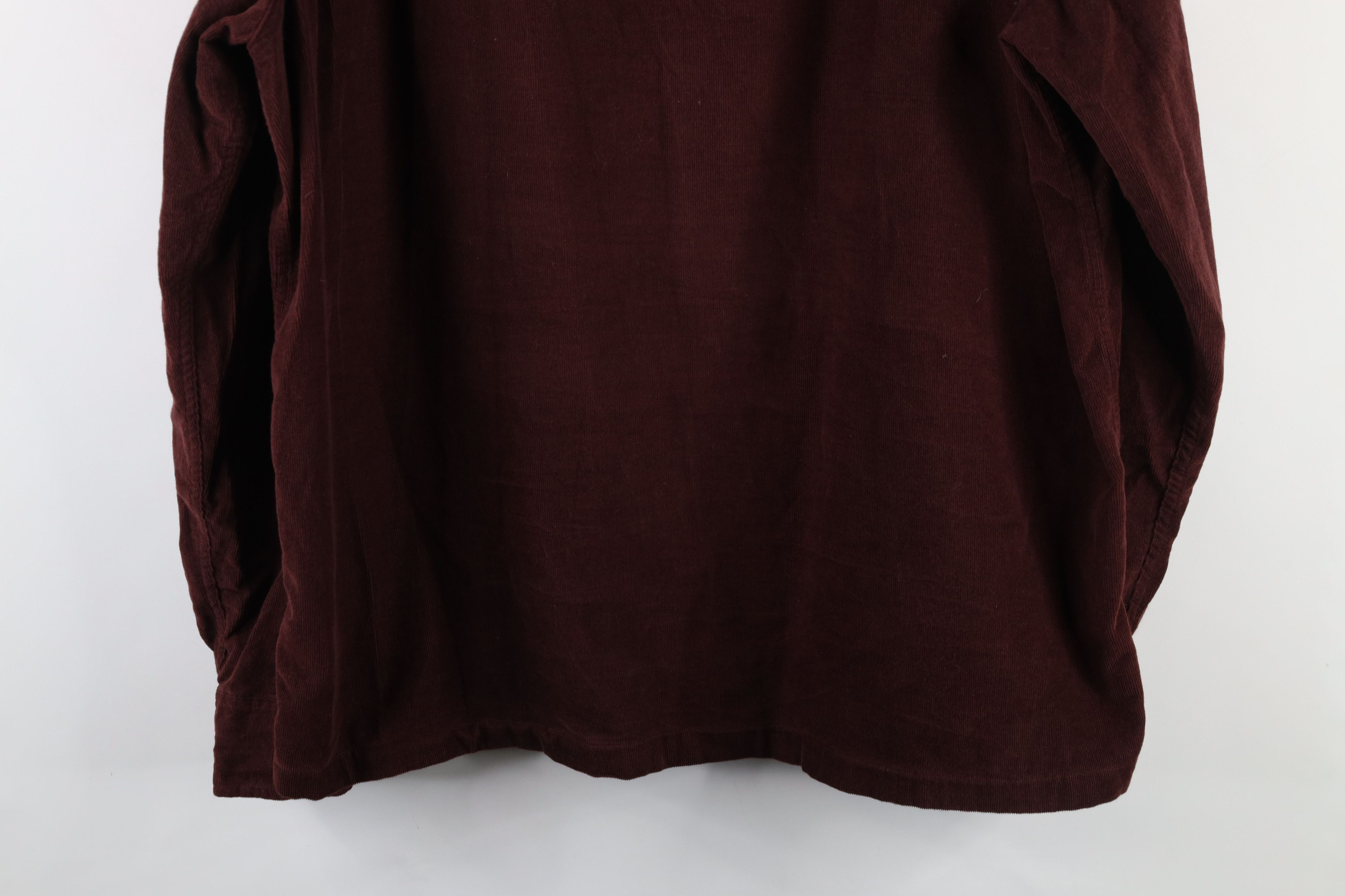 J.Crew × Vintage J Crew Collar Corduroy Double Pocket Button Shirt Burgundy Size US L / EU 52-54 / 3 - 10 Thumbnail