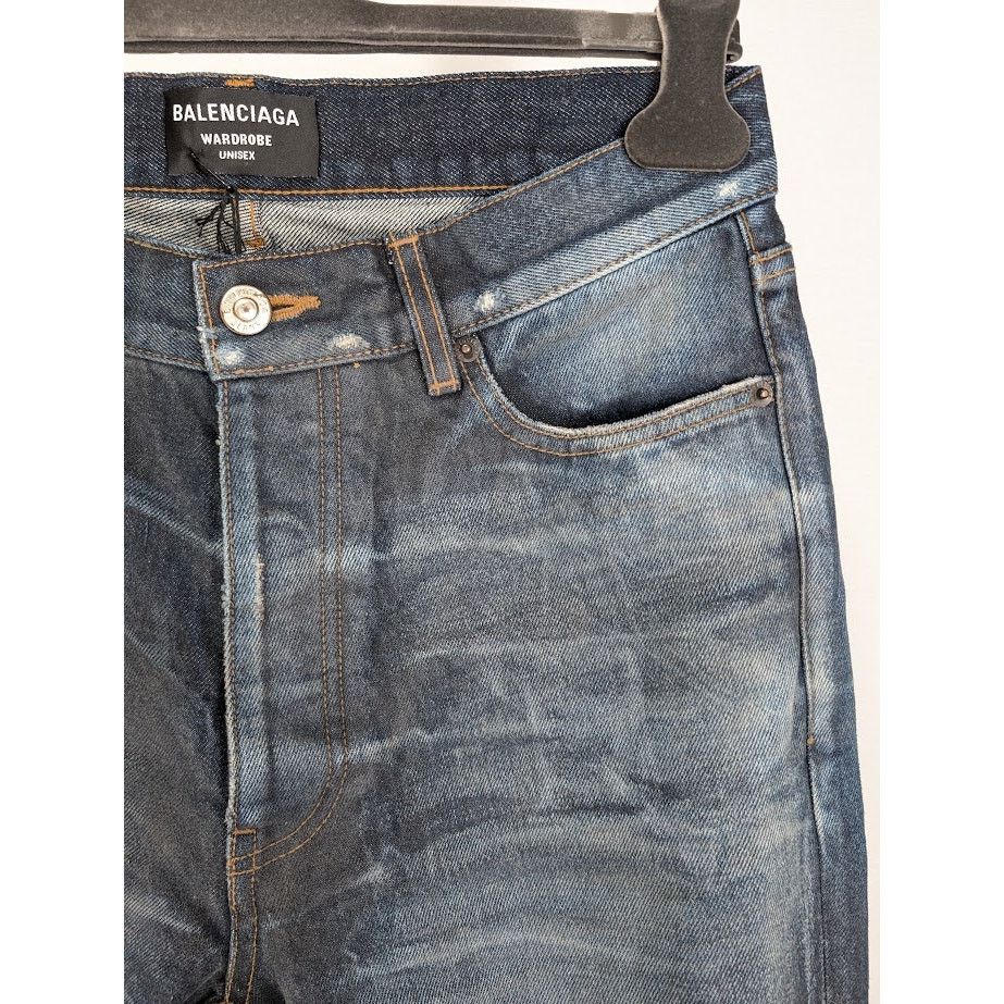 Balenciaga o1rshd1 Normal Fit Pants Organic Japanese Twill in Blue Size US 28 / EU 44 - 8 Thumbnail